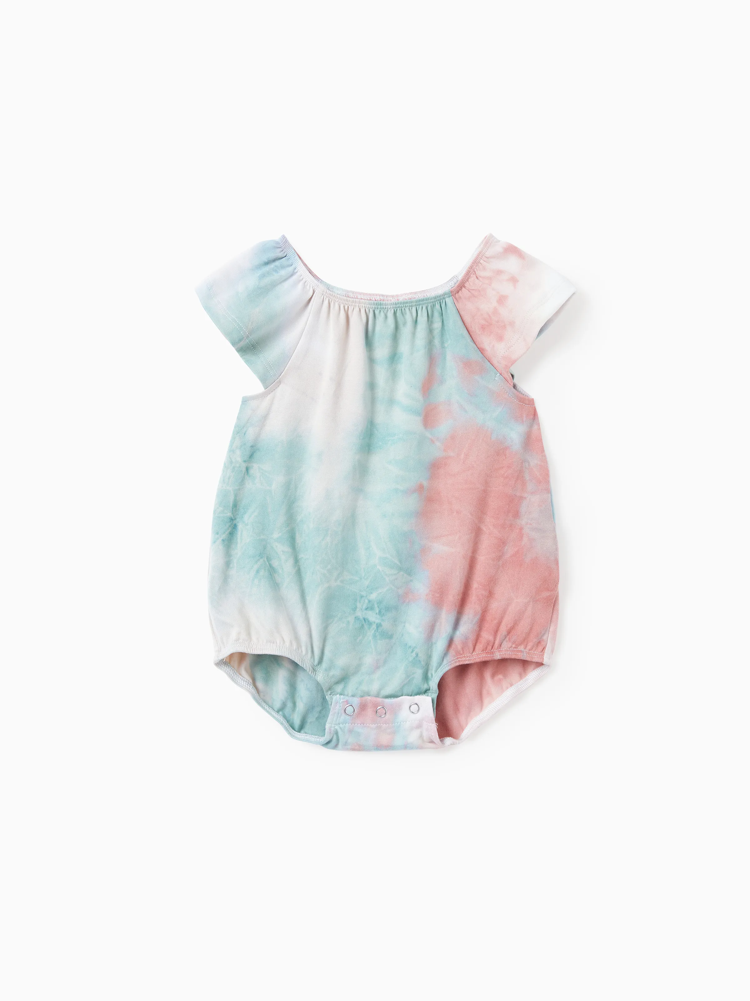 Mommy and Me Matching Tie Dye Dress Set for Women, Girls & Baby Romper
 Multi-color - Image 12