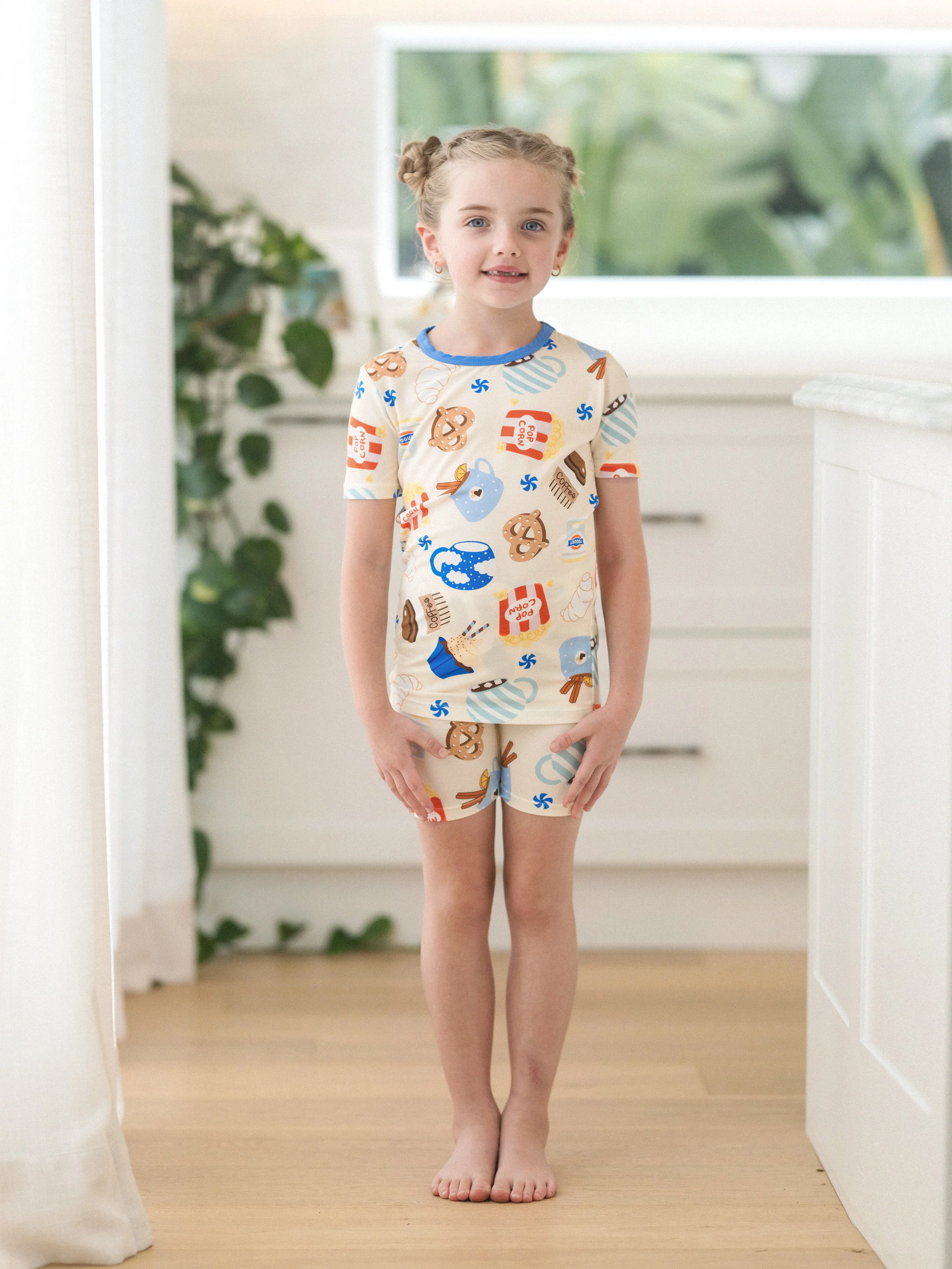 Mommy & me Bamboo Pajamas Buttery Soft Bamboo Viscose PJs for Men Women Kids Toddler Baby, Cozy Dessert Print Short-sleeve Sleepwear Blue - Image 11