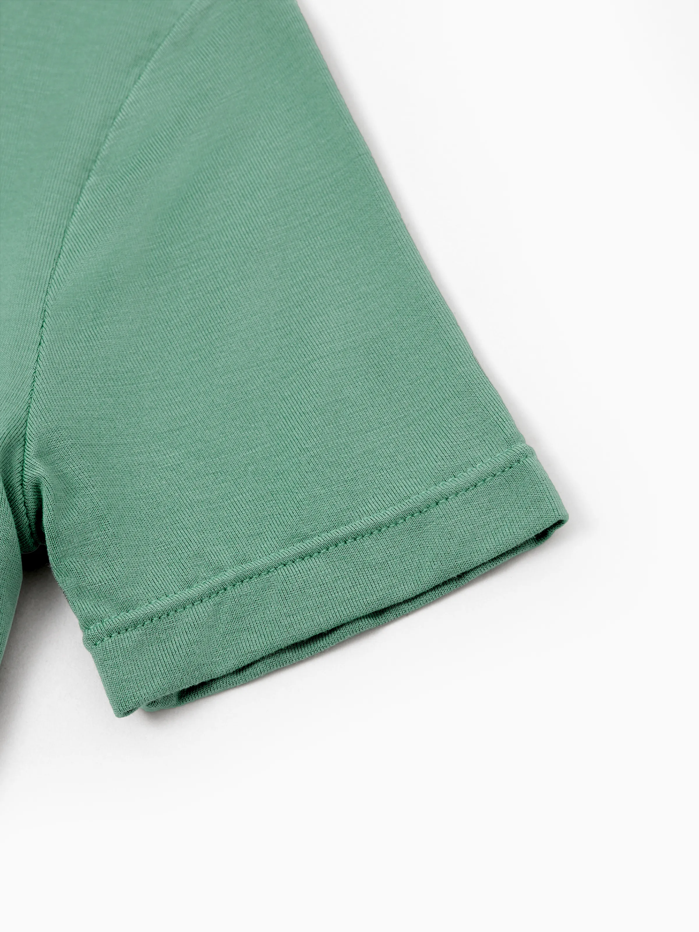 Mommy & me Bamboo Pajamas Buttery Soft Bamboo Viscose PJs for Men Women Kids Toddler Baby, Solid Color Short Sleeve Shirt & Shorts Sleepwear Green - Image 12