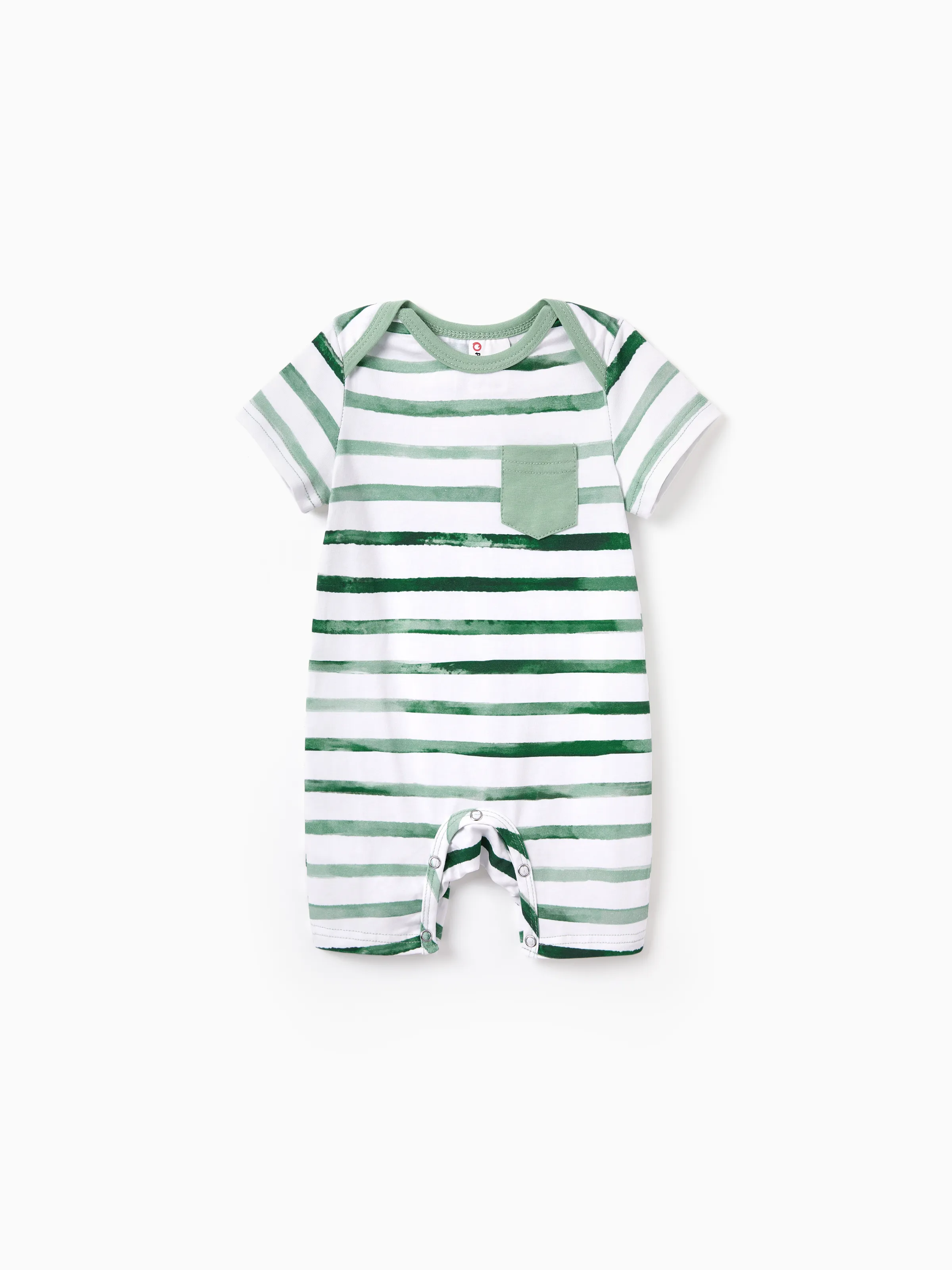 Mommy & me Cotton Outfits Set Green Striped T-Shirt and Dress Set for Dad, Mom, Kids & Baby, Perfect for Summer Family Outings & Photos Green - Image 25