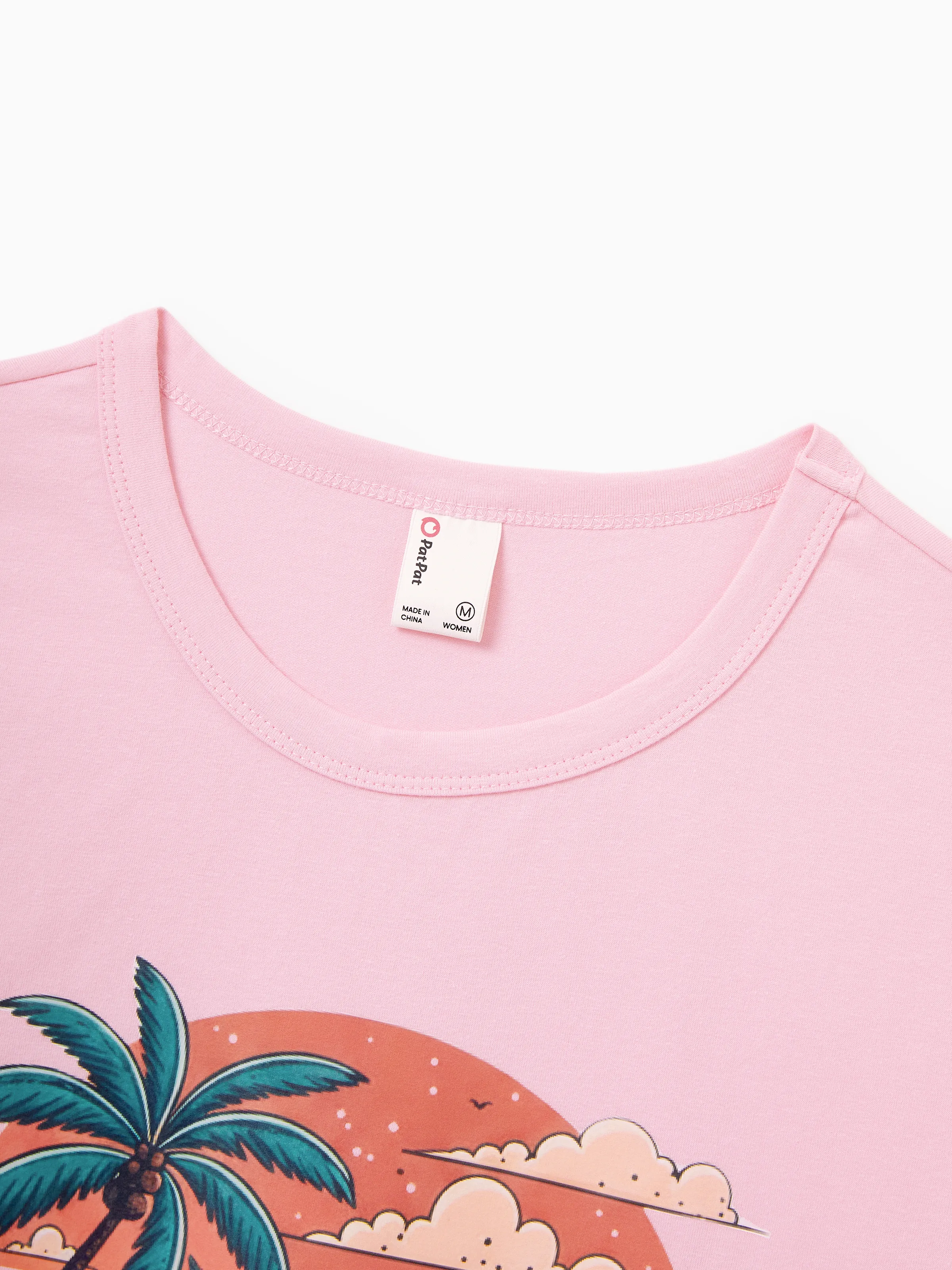 Mommy & me "Family Vacation" Graphic Cotton Tees Tropical Surf Print T-Shirt Multi-color - Image 5