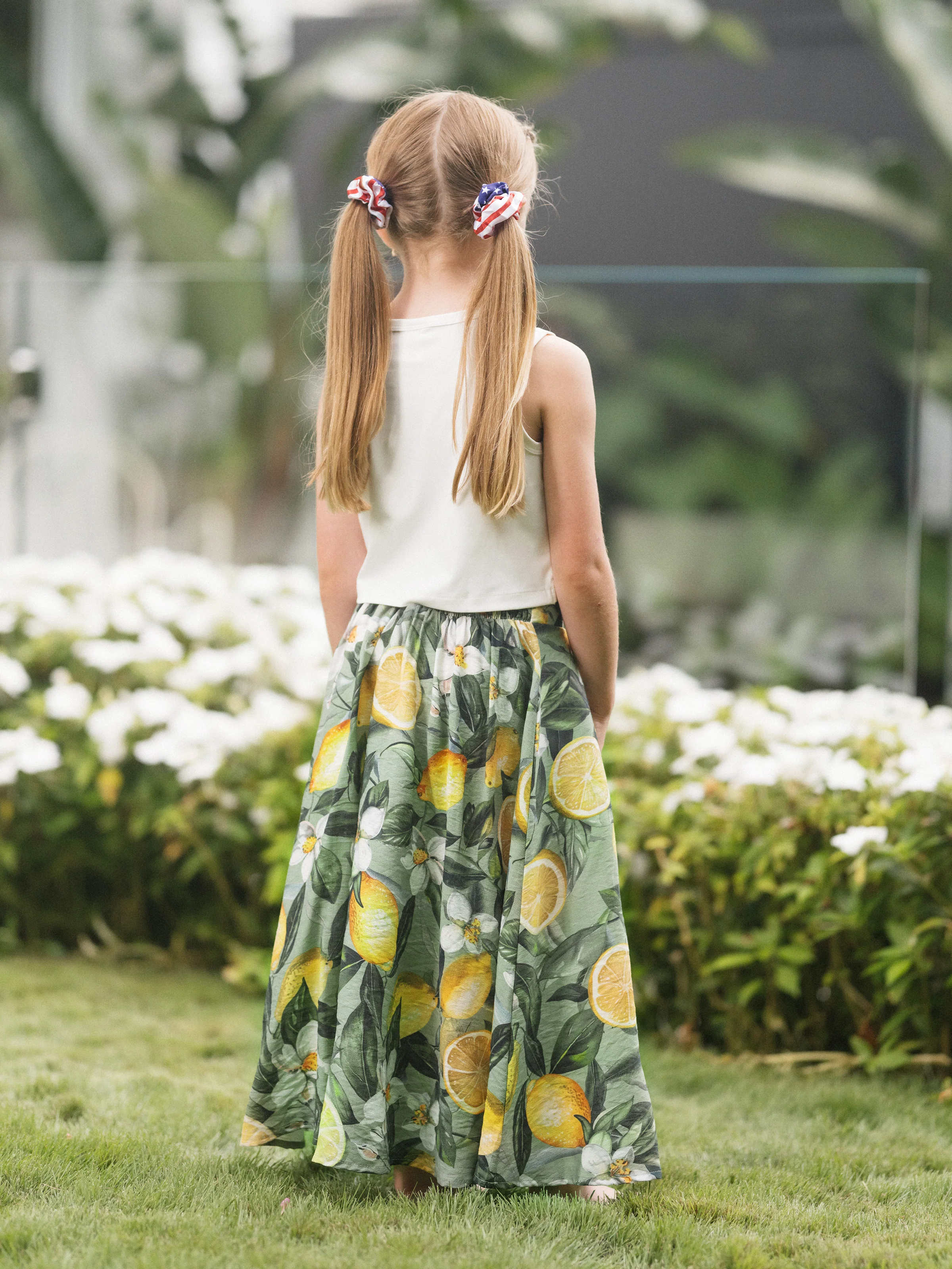 Daddy & Daughter Outfits – Lemon Print Hawaiian Shirts & Summer Dresses – Tropical Vacation Clothes for Men, Women & Kids Green - Image 12