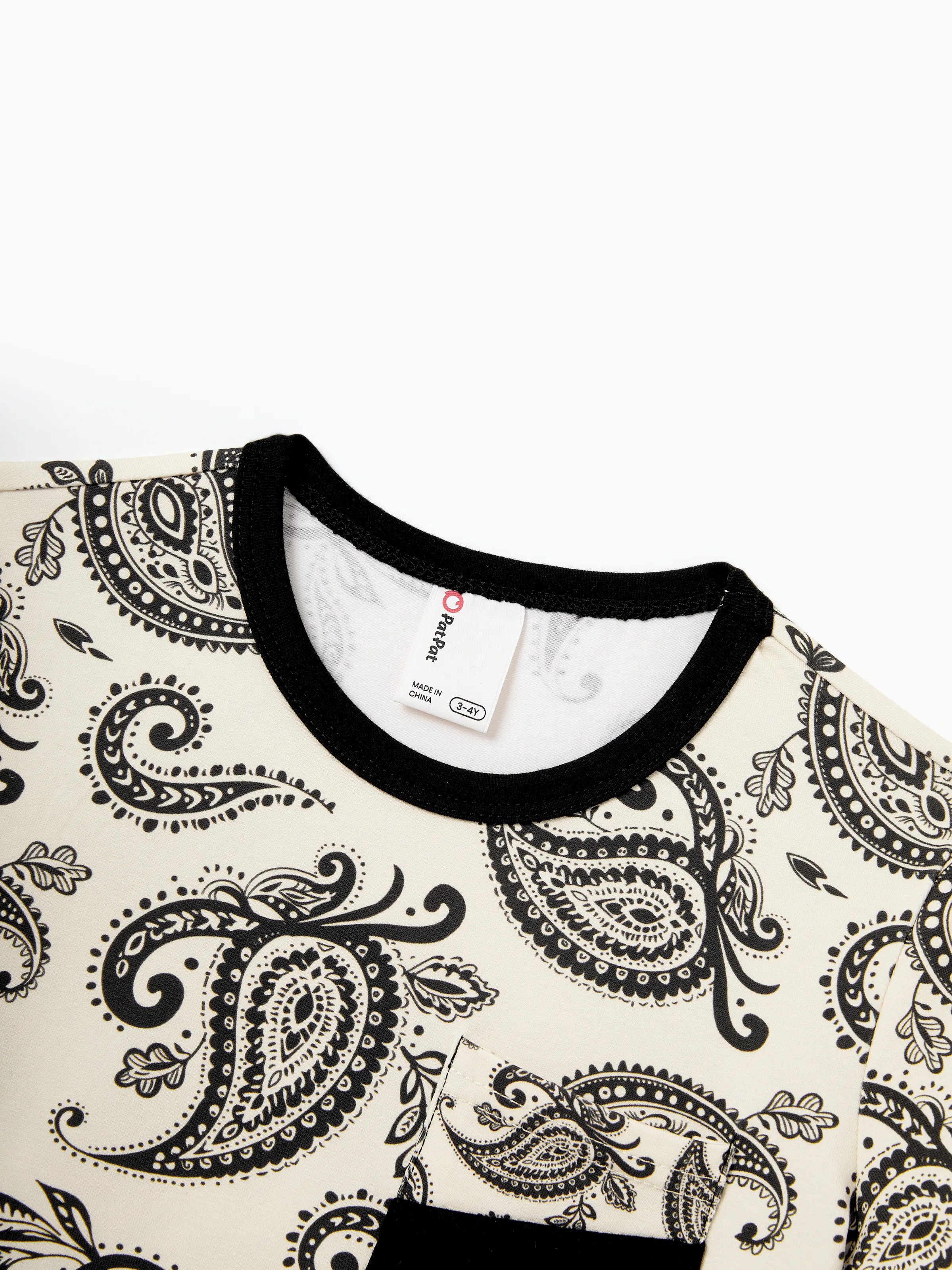 Mommy & me Paisley Print Outfits Sleeveless Spaghetti Strap Dress & Cotton T-Shirt for Mom, Dad, & Kids Perfect for Family Outings & Photos Black - Image 20