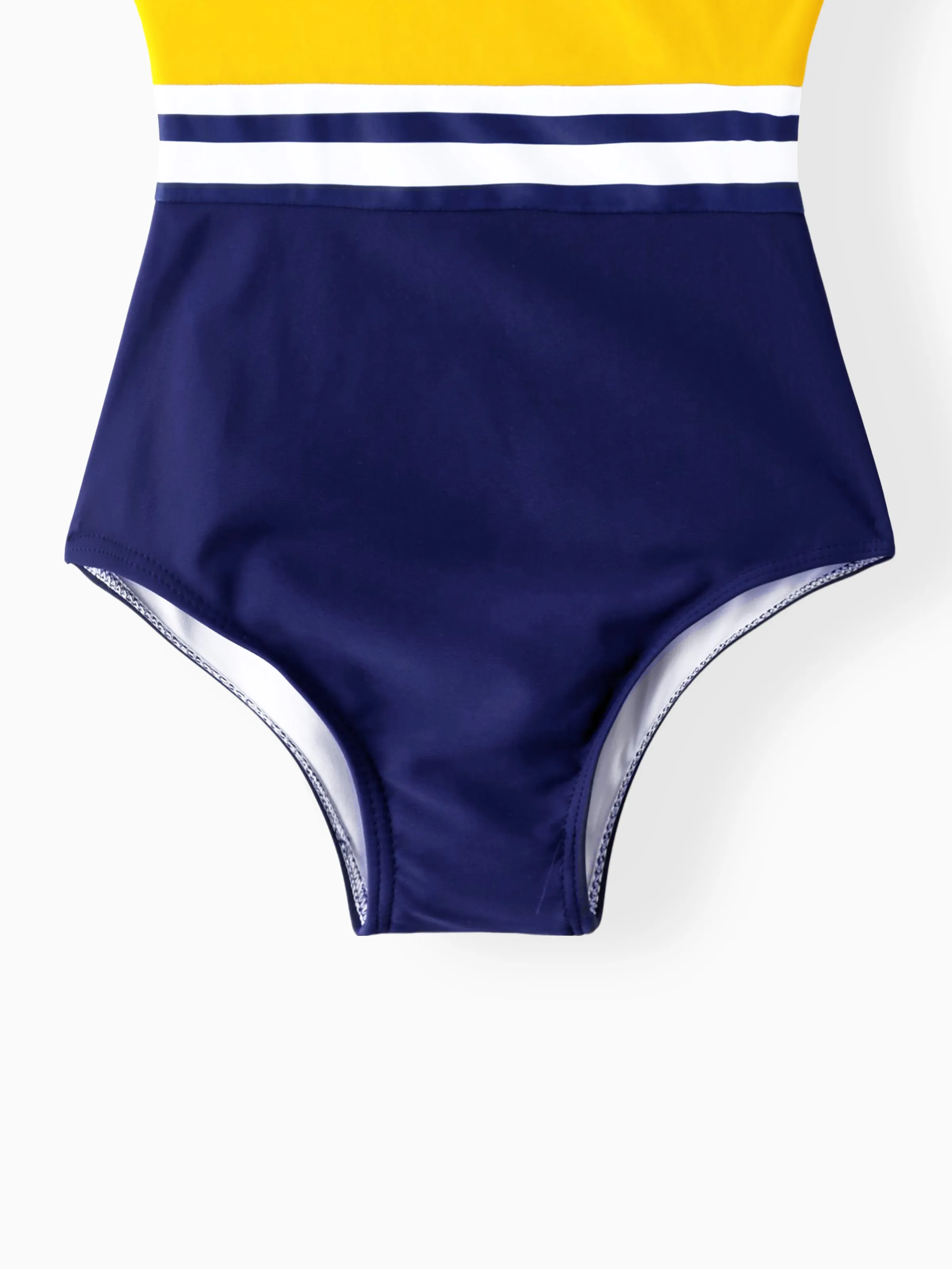 Mommy & me Stripe & Colorblock Spliced One Piece Swimsuit - Image 10