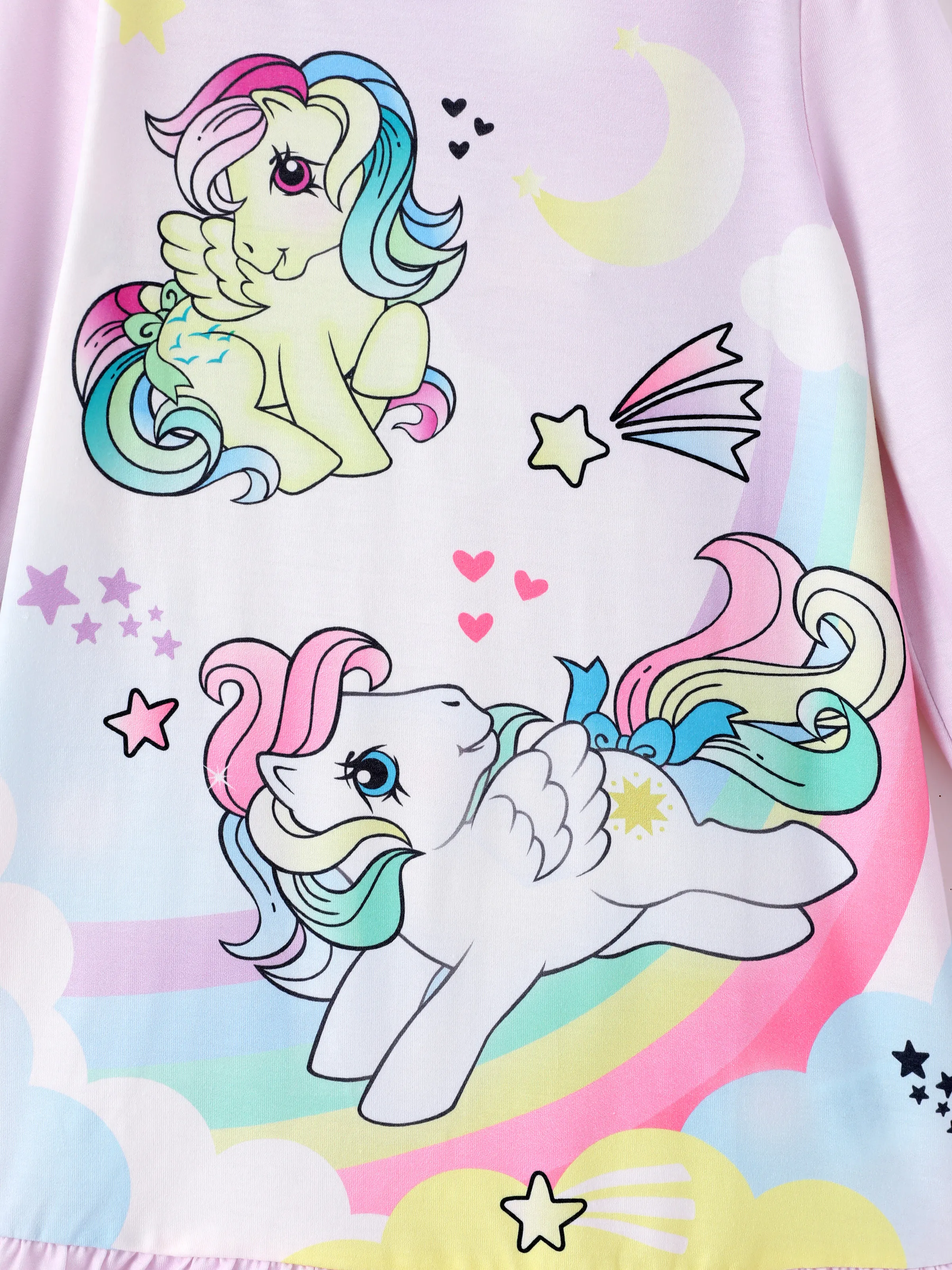 My Little Pony Toddler Girl Casual Ruffle Pajamas Nightgown Light Purple - Image 4
