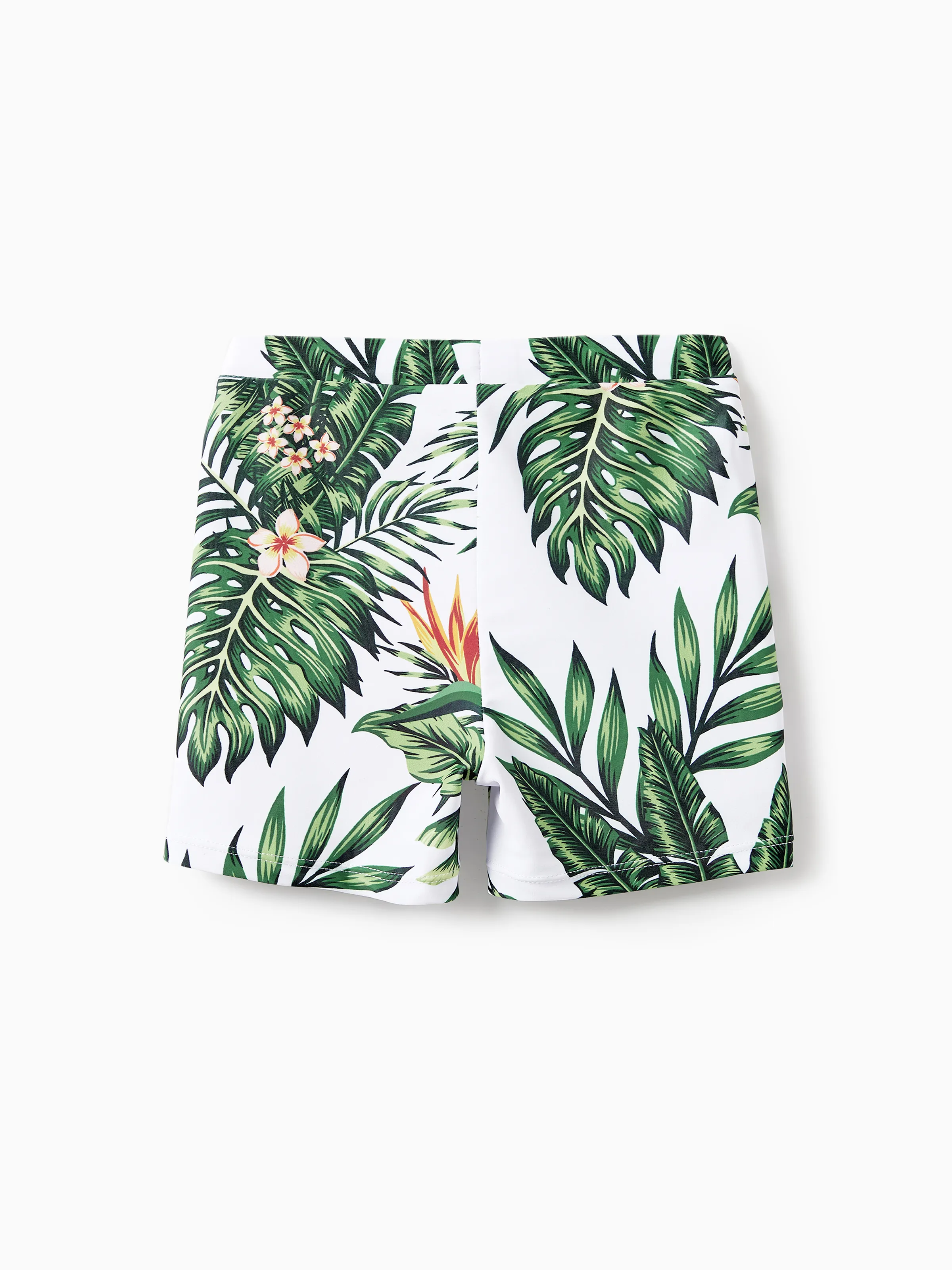 One Piece Plant Printed Family Matching Swimsuit White - Image 12