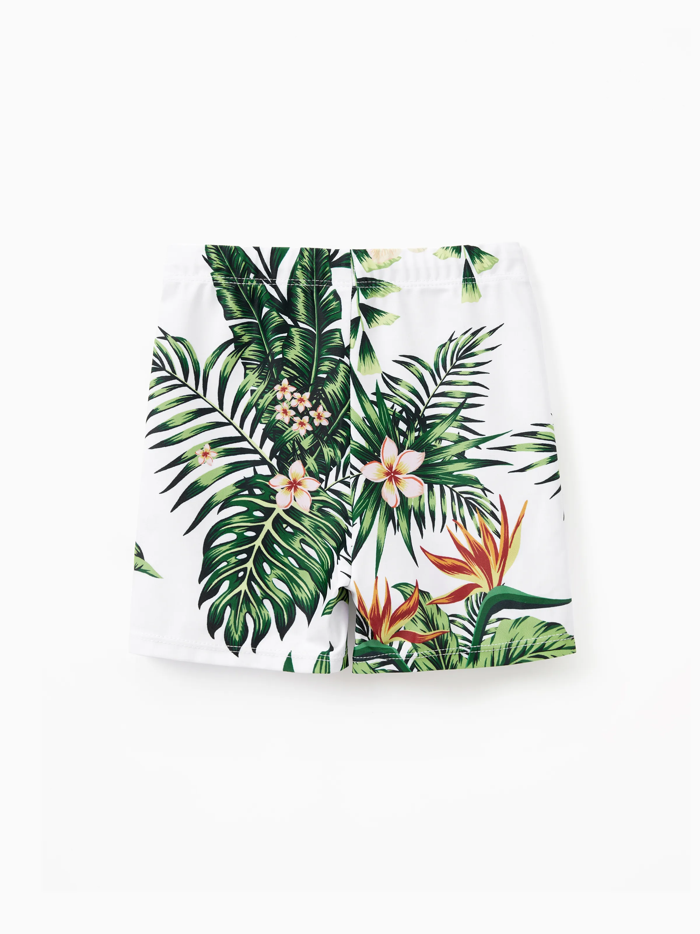 One Piece Plant Printed Family Matching Swimsuit White - Image 18