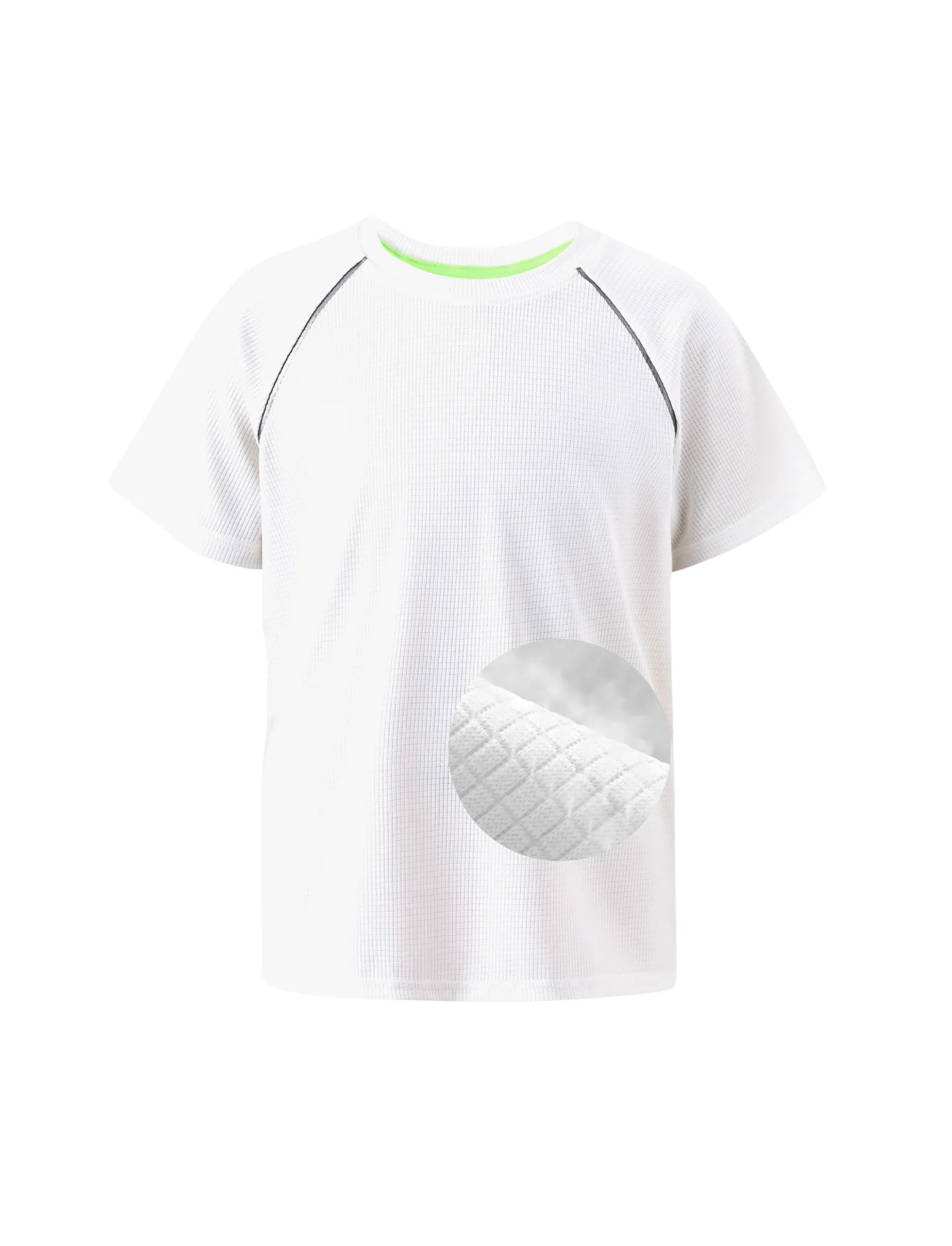 PatPat Lightflow Activewear Kid Boy Athletic Breathable Air-Grid Ultra Lightweight Short Sleeve T-Shirt White - Image 7