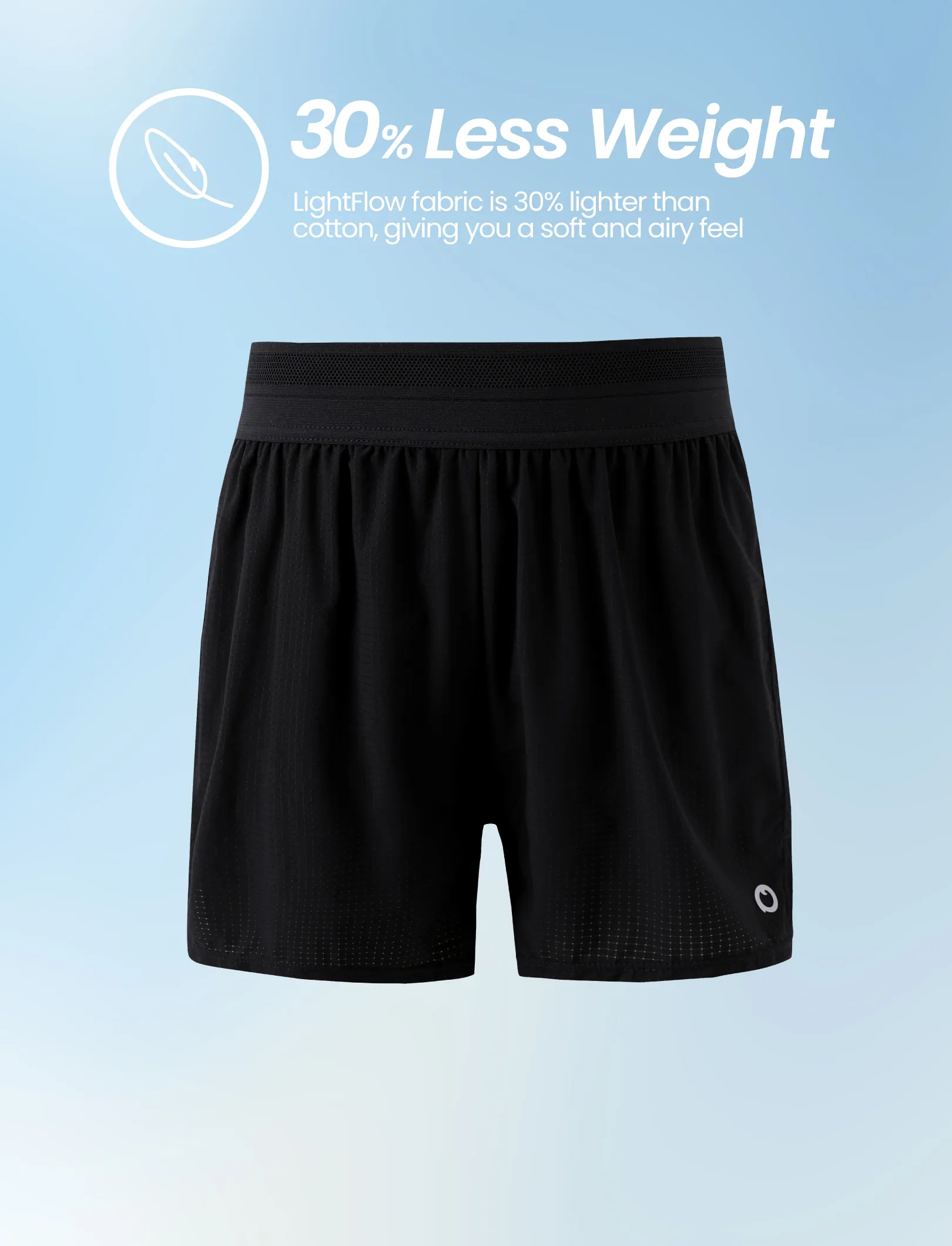 PatPat Lightflow Activewear Kid Boy athletic ultra light quick dry shorts Black - Image 4