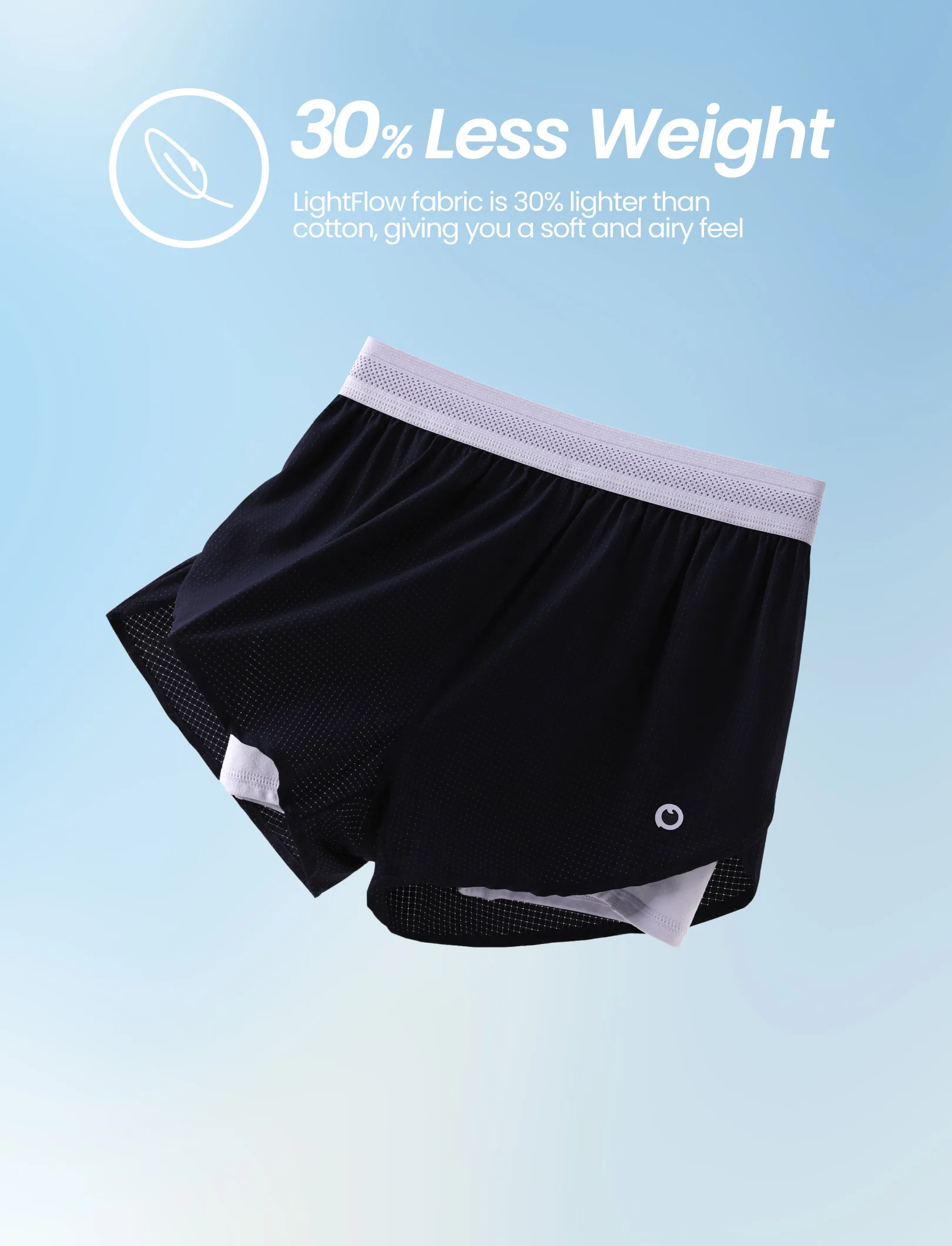 PatPat Lightflow Activewear kid girl athletic ultra light quick dry active shorts with bamboo viscose liner Deep Blue - Image 4