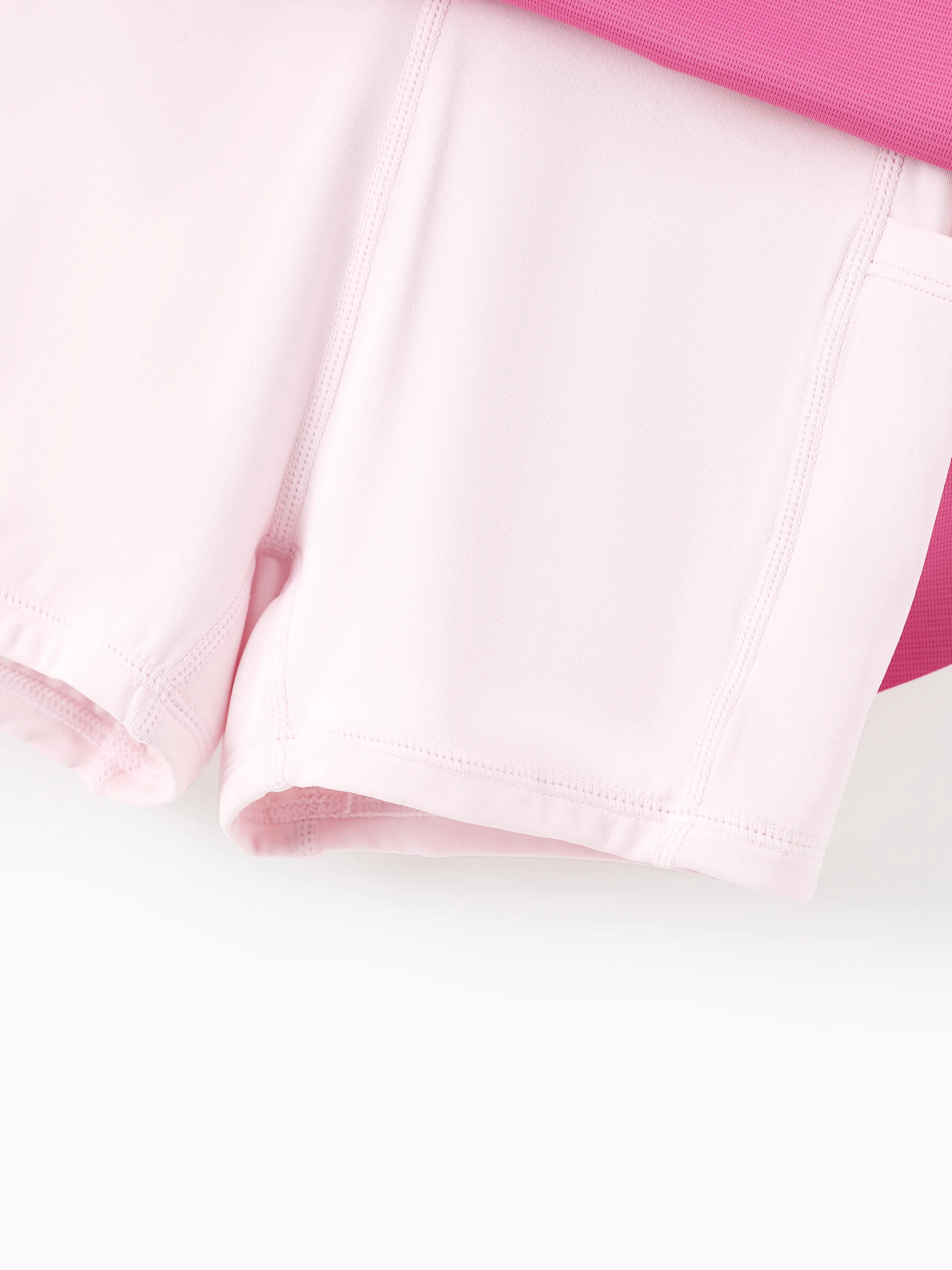 PatPat Rapidair activewear Kid Girl Athletic 2 in 1 Tennis Skort with Bamboo Viscose Shorts & Pocket Hot Pink - Image 4