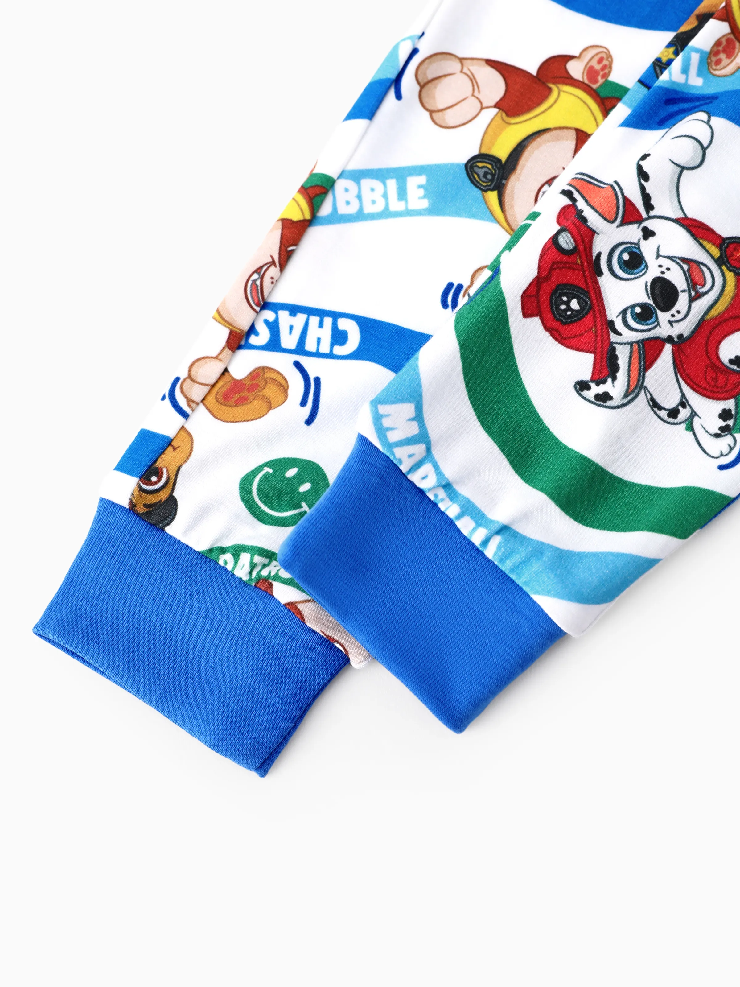 PAW Patrol Bamboo Toddler Boy 2pcs Chase/Marshall/Rubble Snug-Fitting Pajamas Set Blue - Image 7