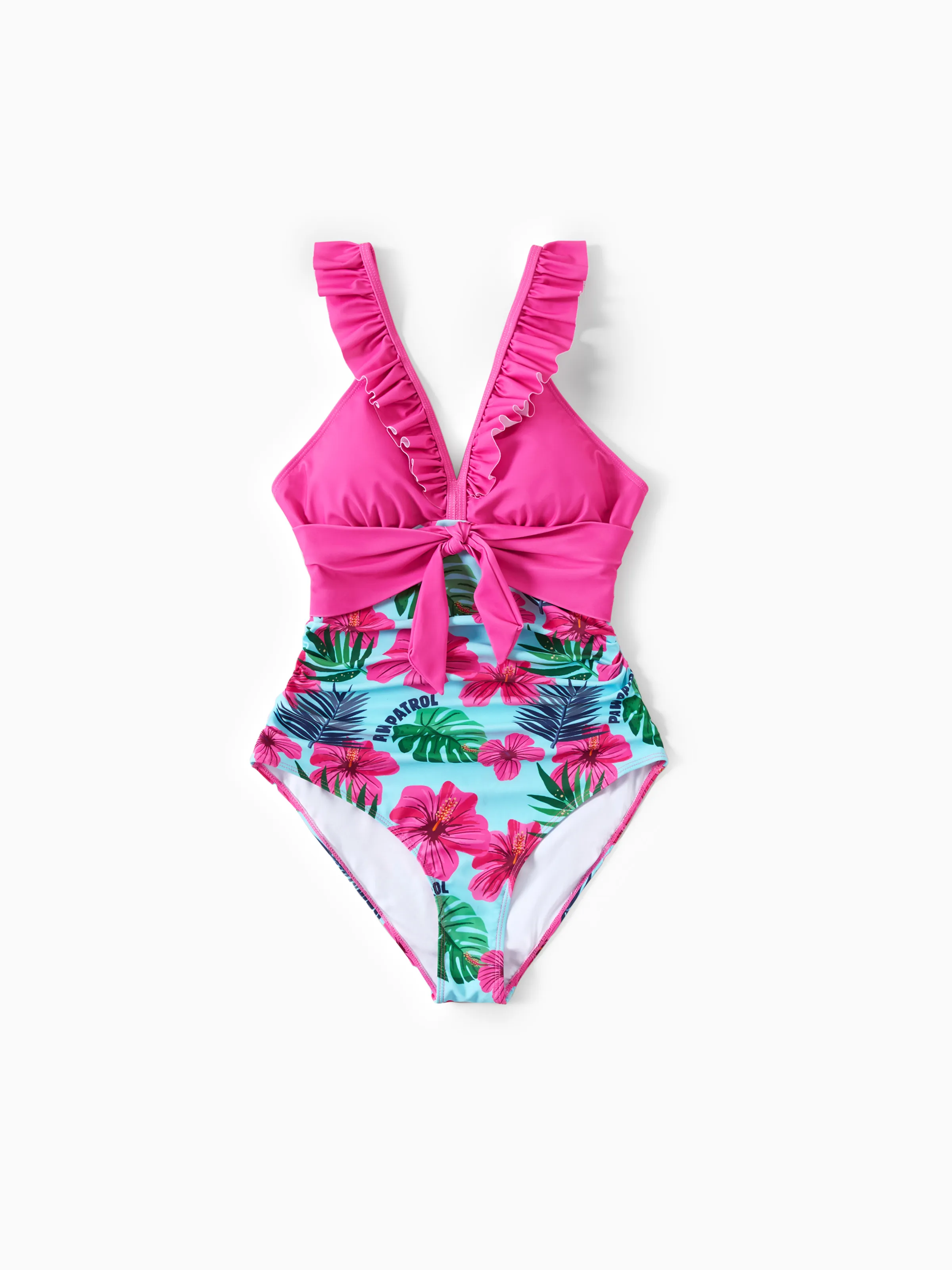 PAW Patrol Family Matching Chase Large Flower All-over Print Swimsuit Roseo - Image 2