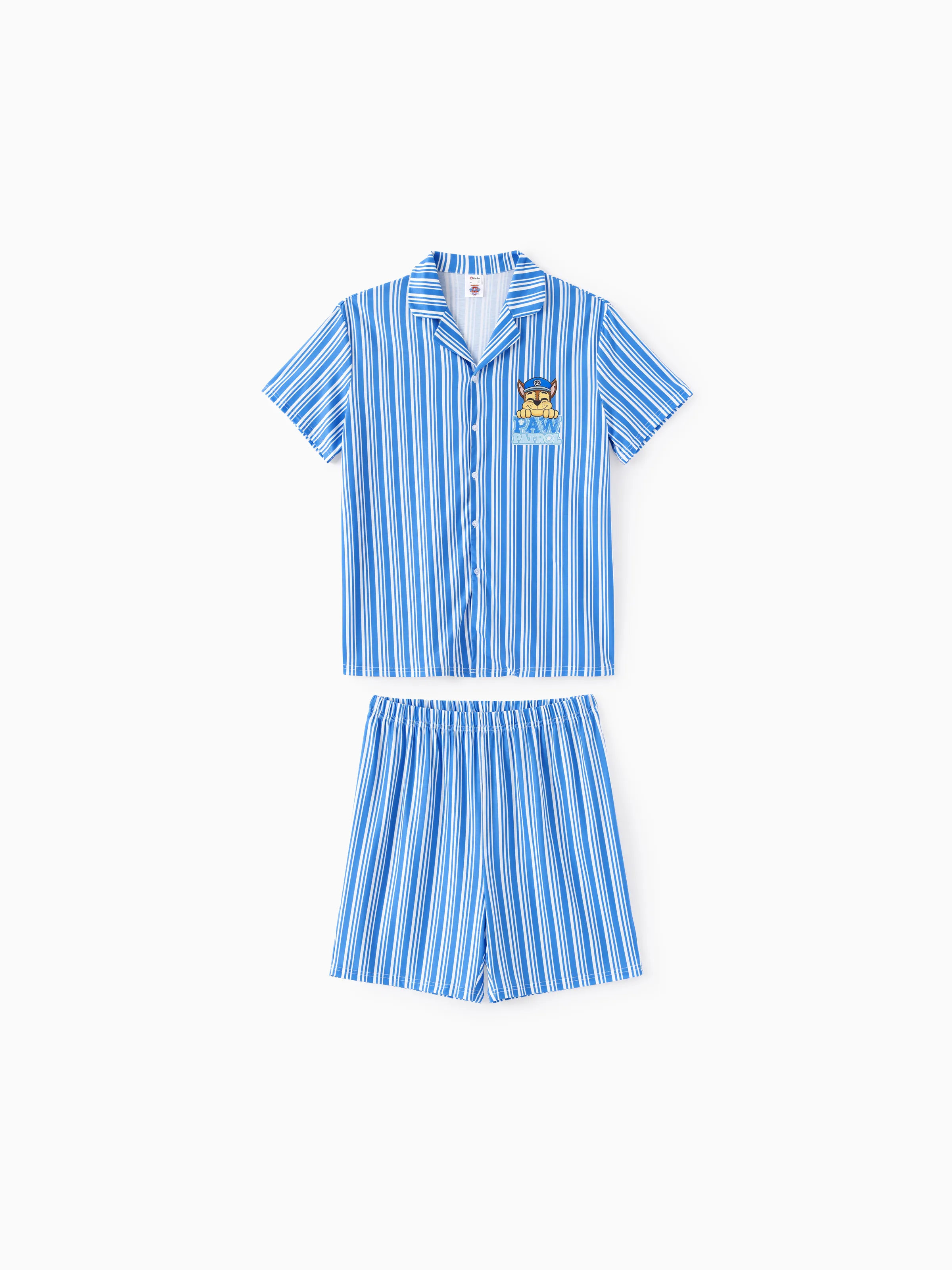 PAW Patrol Matching Family Casual Stripe Lapel Pajamas Sets with Flame Resistant Color block - Image 17