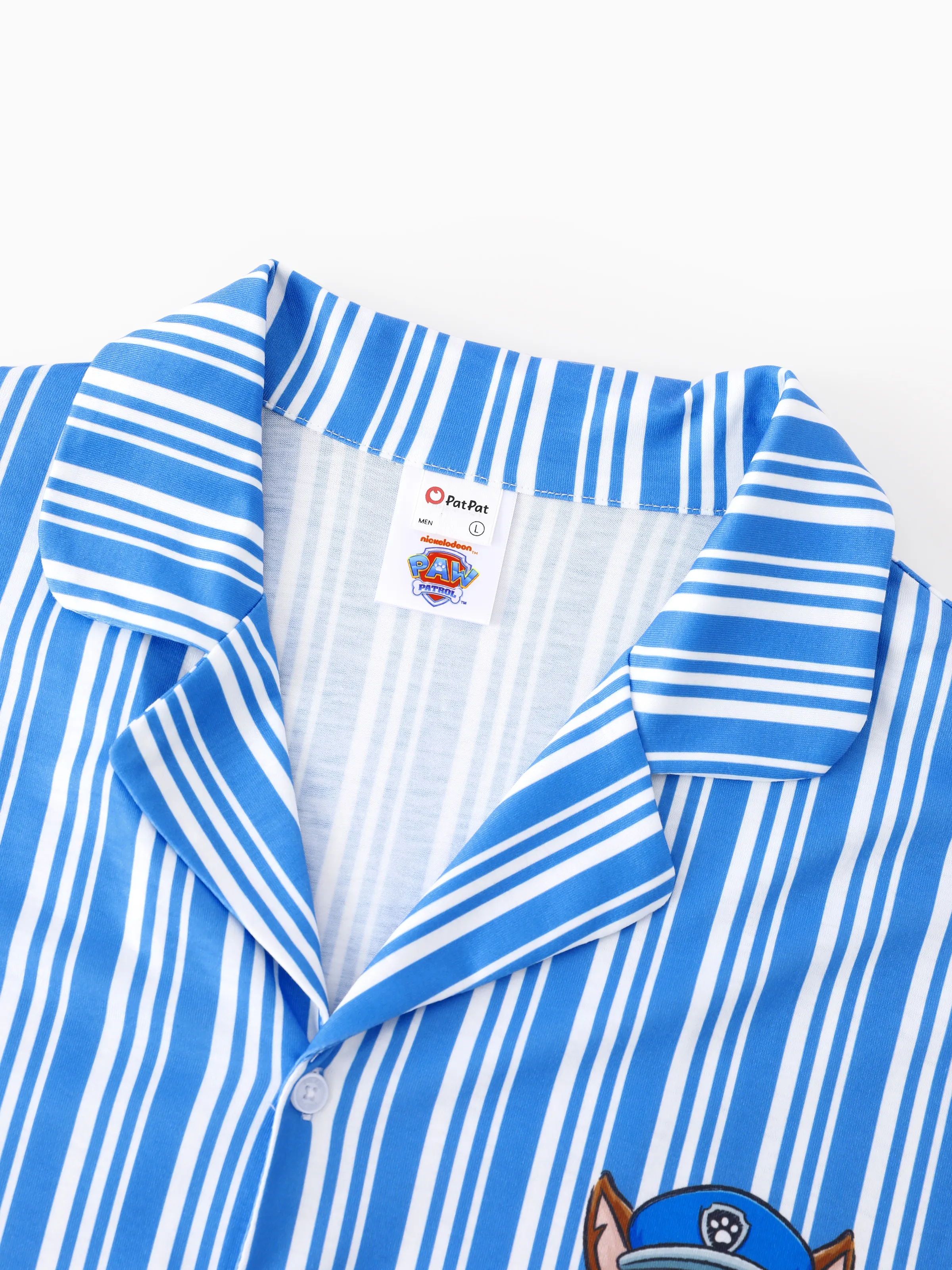 PAW Patrol Matching Family Casual Stripe Lapel Pajamas Sets with Flame Resistant Color block - Image 20