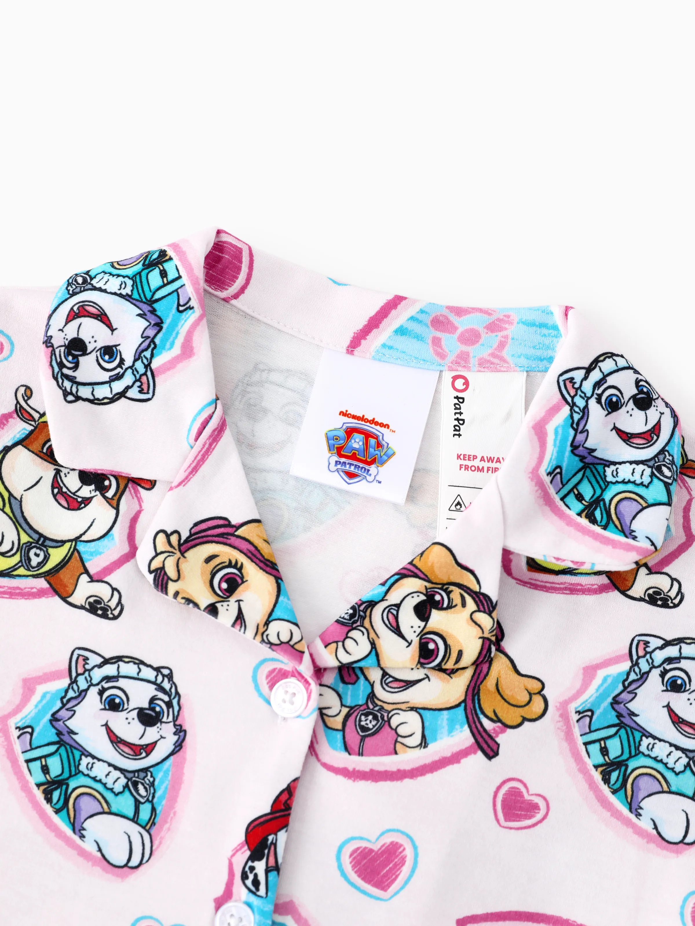 PAW Patrol Matching Family Casual Stripe Lapel Pajamas Sets with Flame Resistant Color block - Image 9