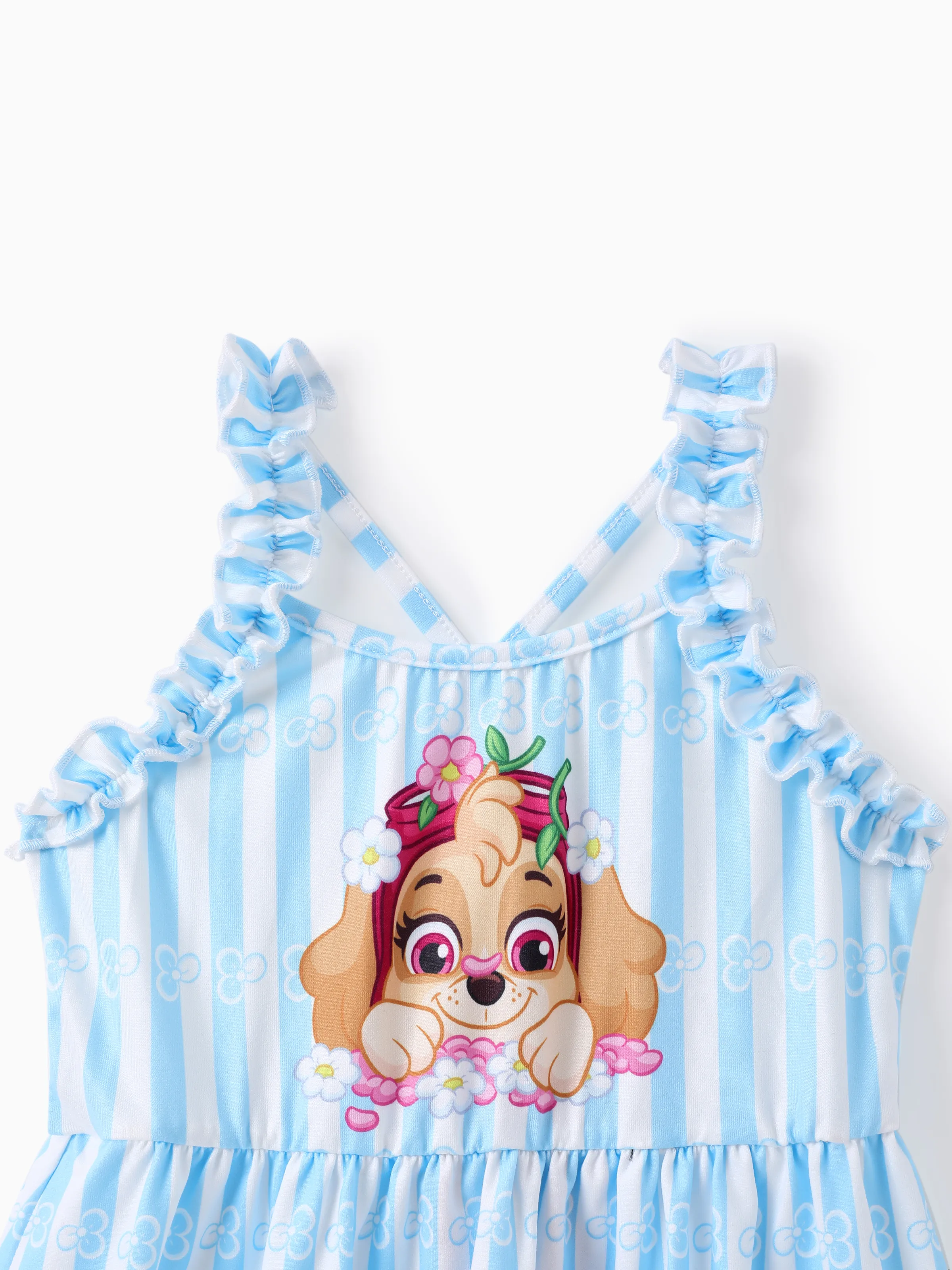 PAW Patrol Toddler Girl Skye Ruffled Sweet Dress Blue - Image 4