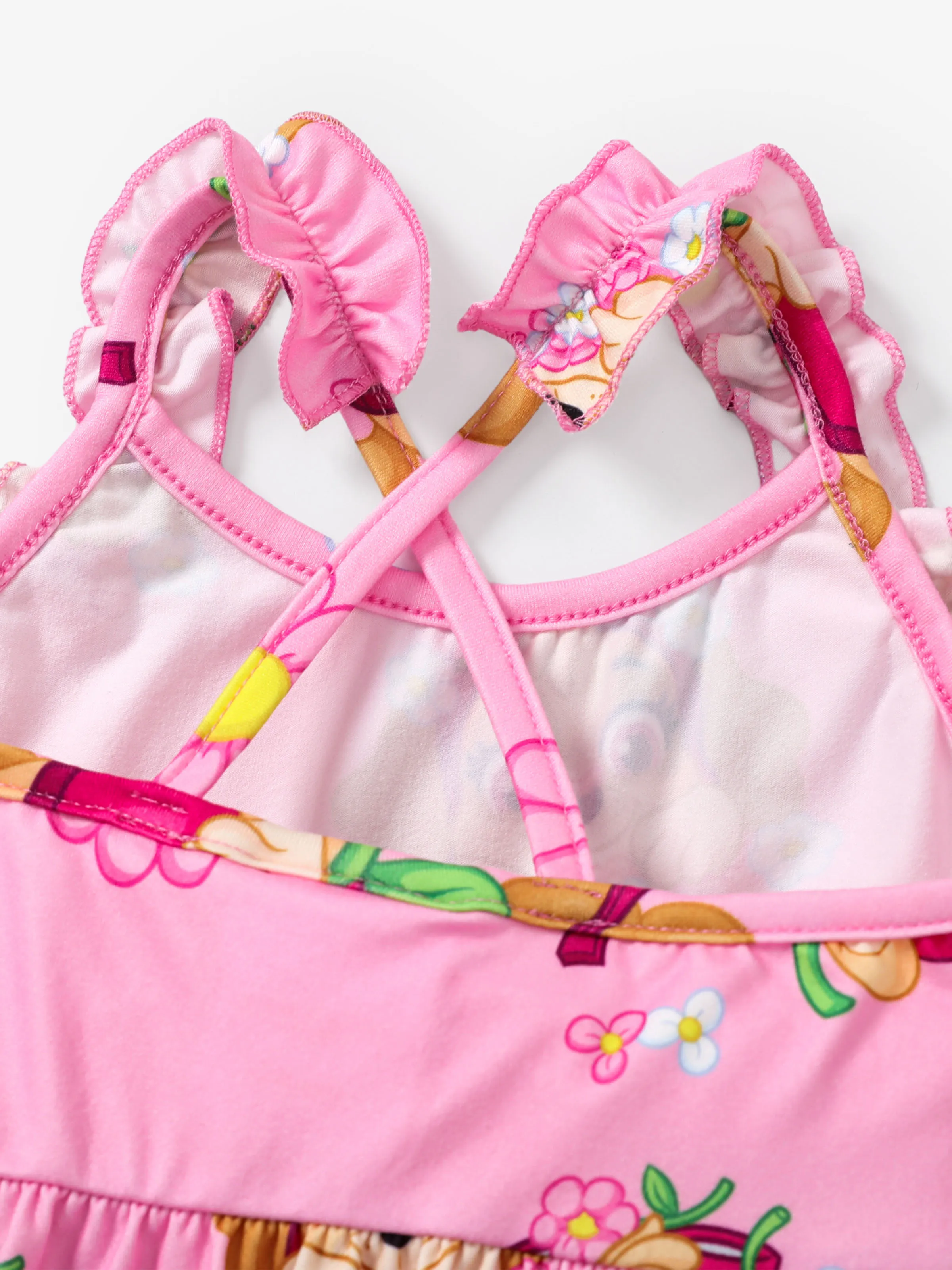 PAW Patrol Toddler Girl Skye Ruffled Sweet Dress Pink - Image 5