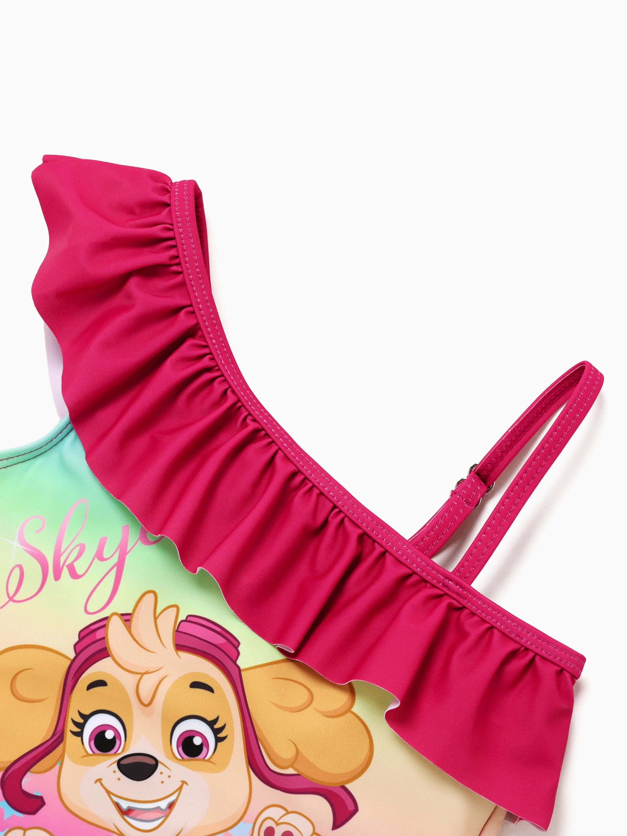 PAW Patrol Sweet Toddler Girl Skye Swimsuit with Slanted Shoulder Roseo - Image 4