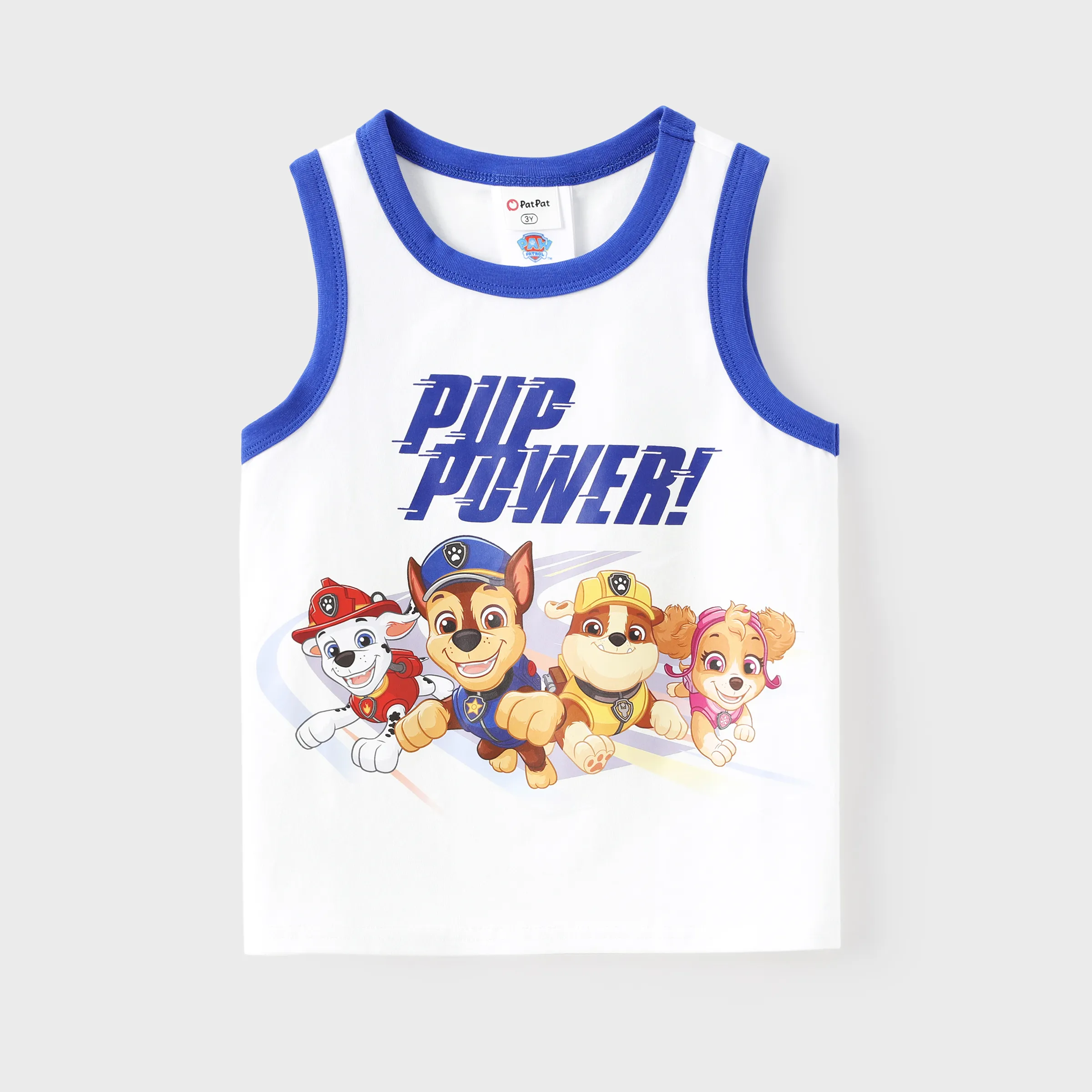PAW Patrol Toddler Boy 1pc Chase Marshall Skye And Rubble Cotton Tank Top White - Image 8