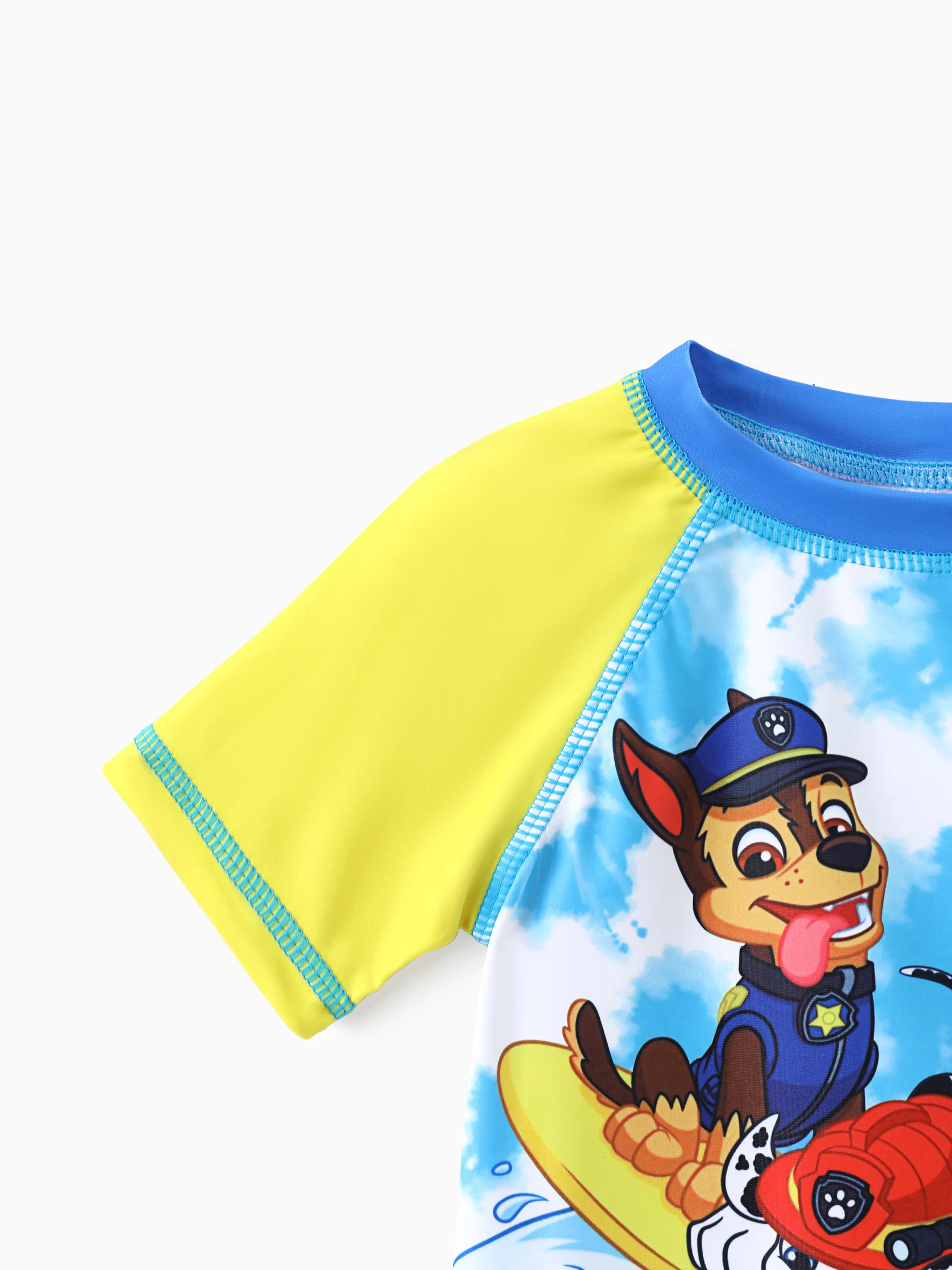 PAW Patrol Toddler Boy 2pcs Chase Marshall Rubble Colorblock Tops and Trunks Swimsuit Navy - Image 5