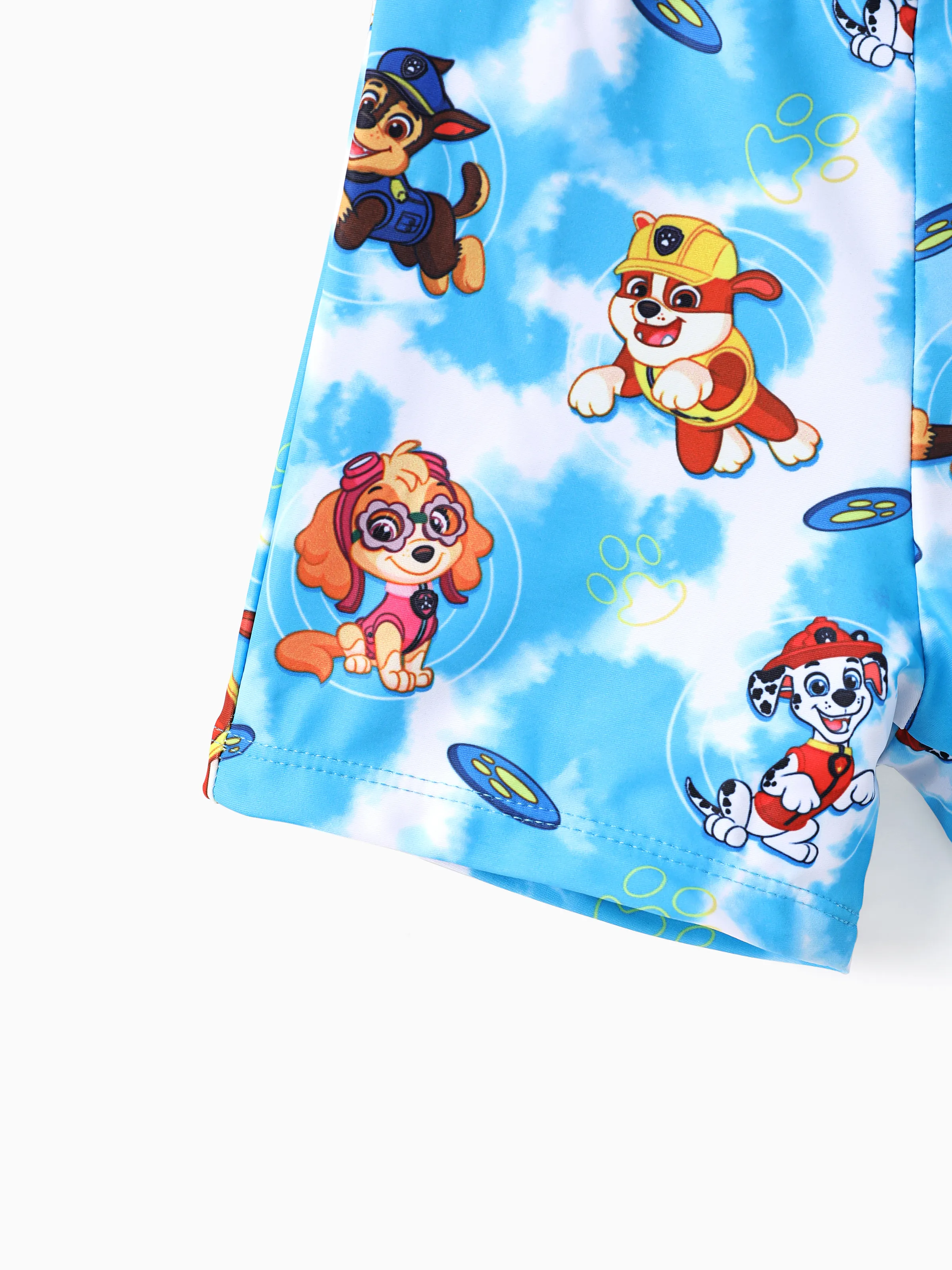 PAW Patrol Toddler Boy 2pcs Chase Marshall Rubble Colorblock Tops and Trunks Swimsuit Navy - Image 8