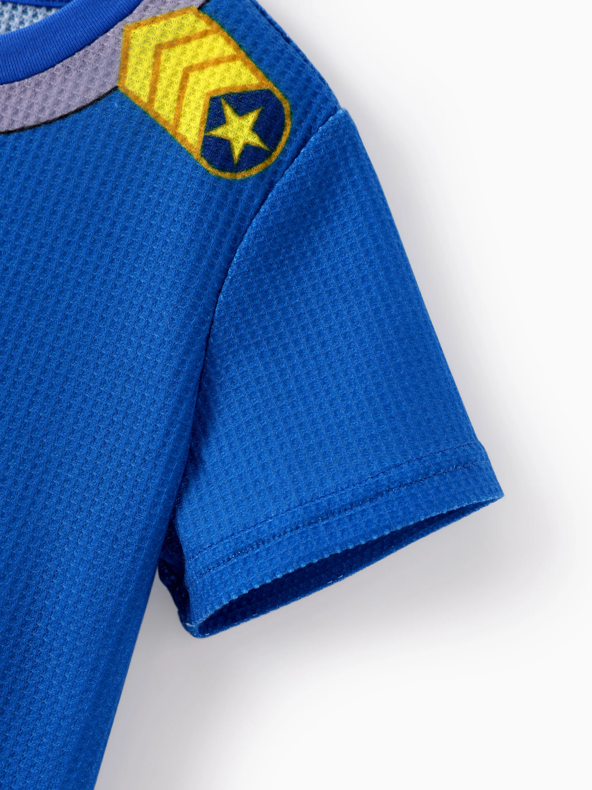 PAW Patrol Toddler Boy 2pcs Chase Waffle Fabric Tee and Shorts Set Blue - Image 7