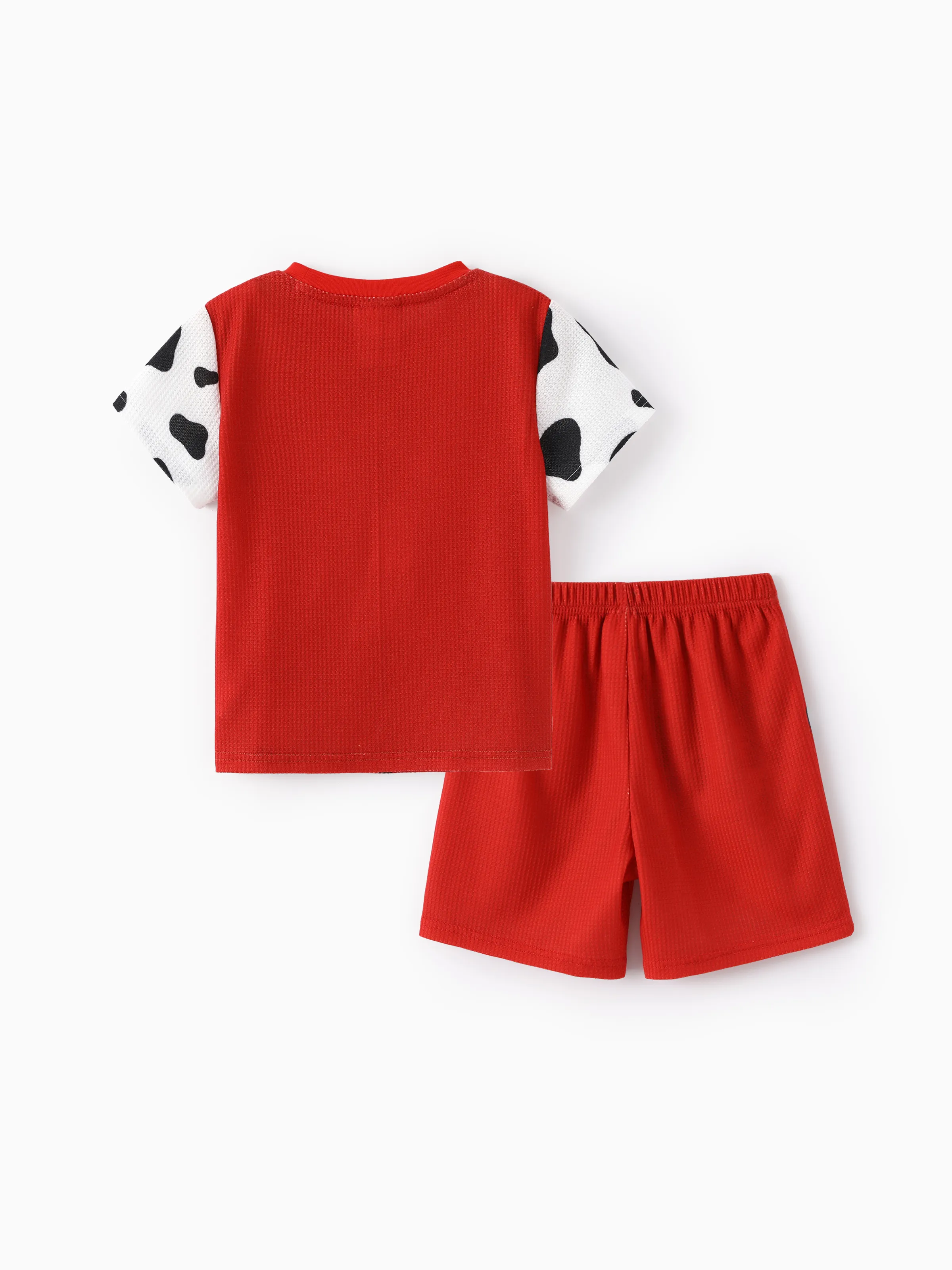 PAW Patrol Toddler Boy 2pcs Marshall Waffle Fabric Tee and Shorts Set Red - Image 3