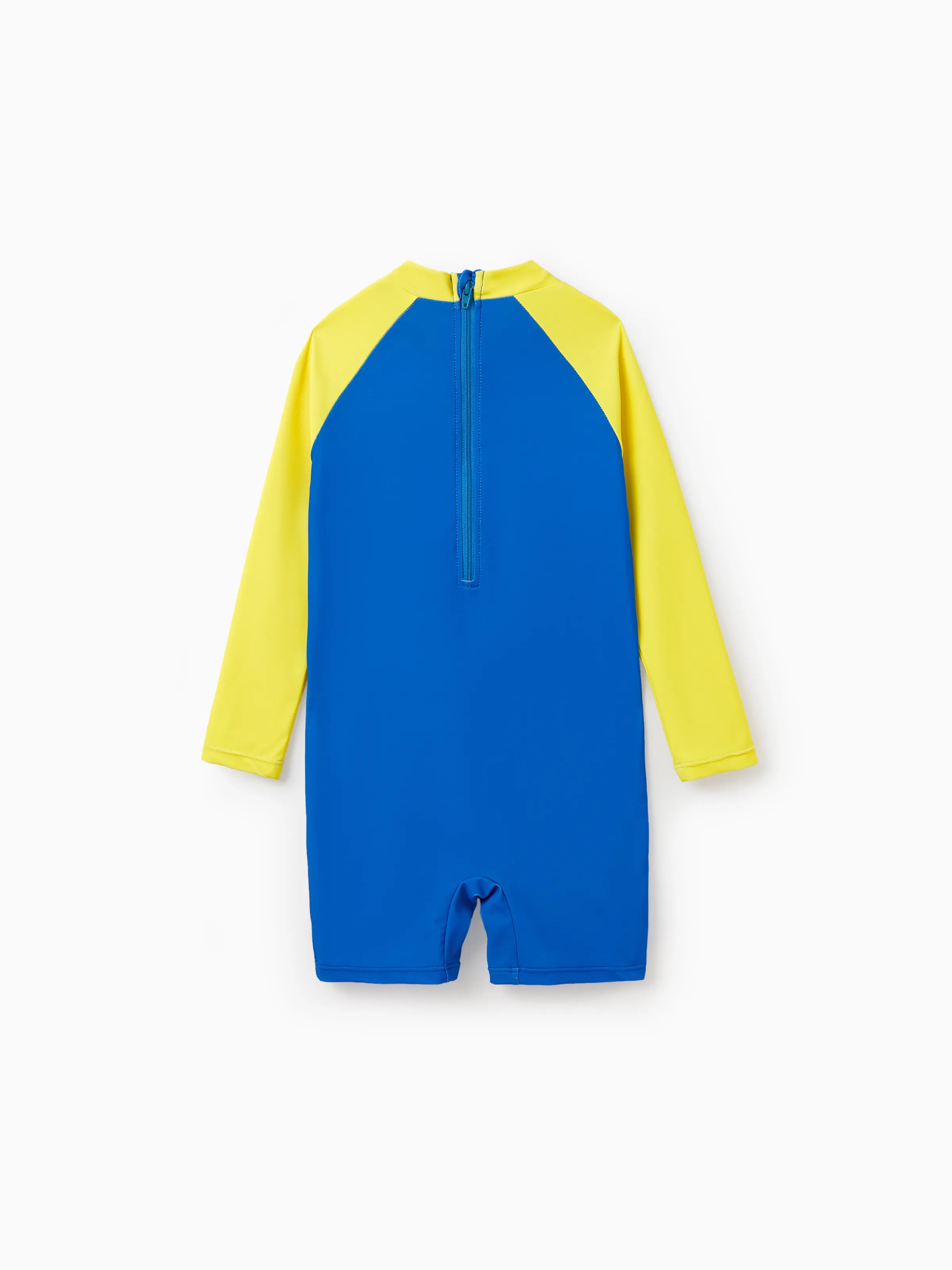 PAW Patrol Toddler Boy Chase/Rubble UPF50+ Colorblock Swimsuit  Blue - Image 3