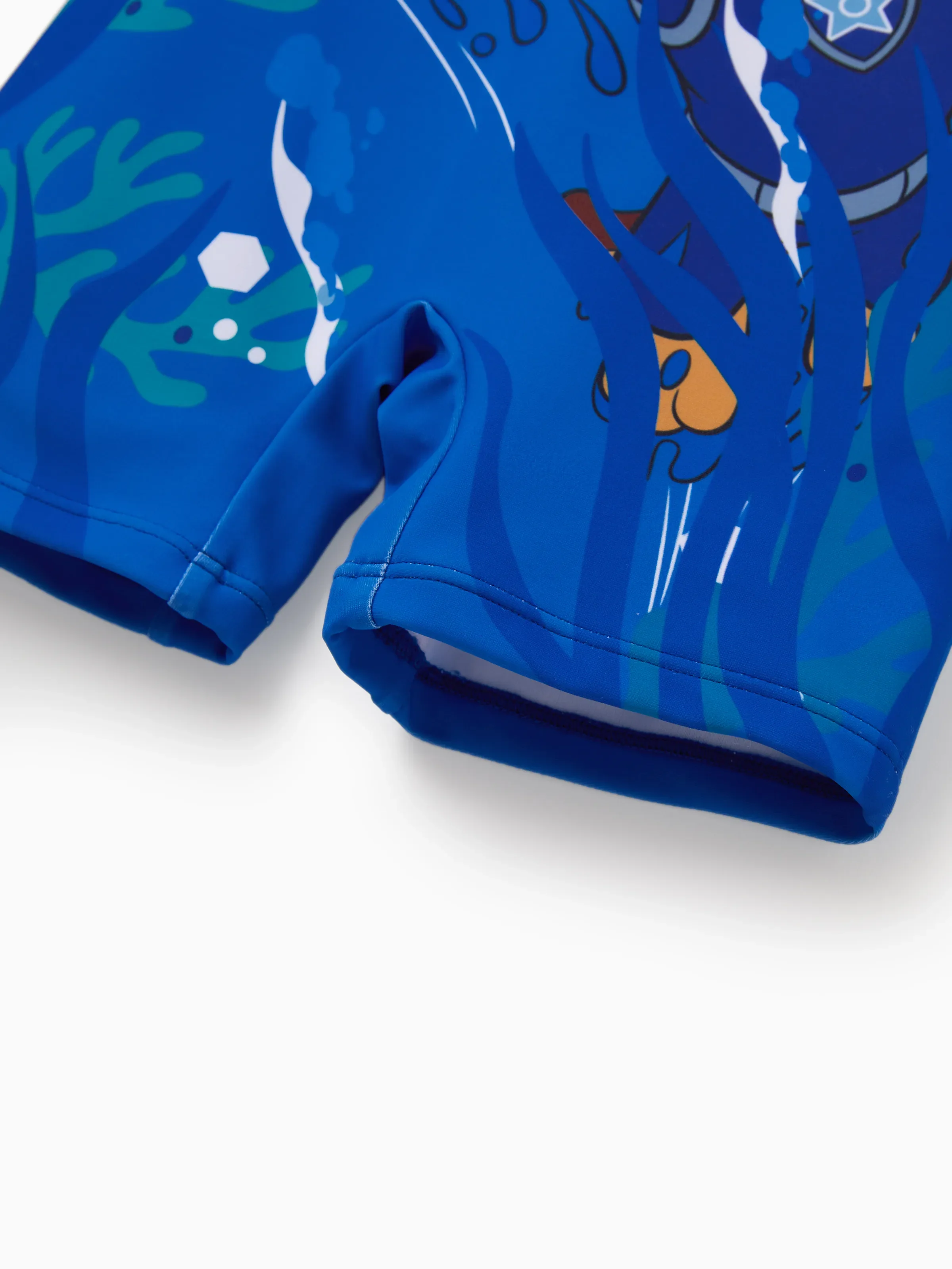 PAW Patrol Toddler Boy Chase/Rubble UPF50+ Colorblock Swimsuit  Blue - Image 7