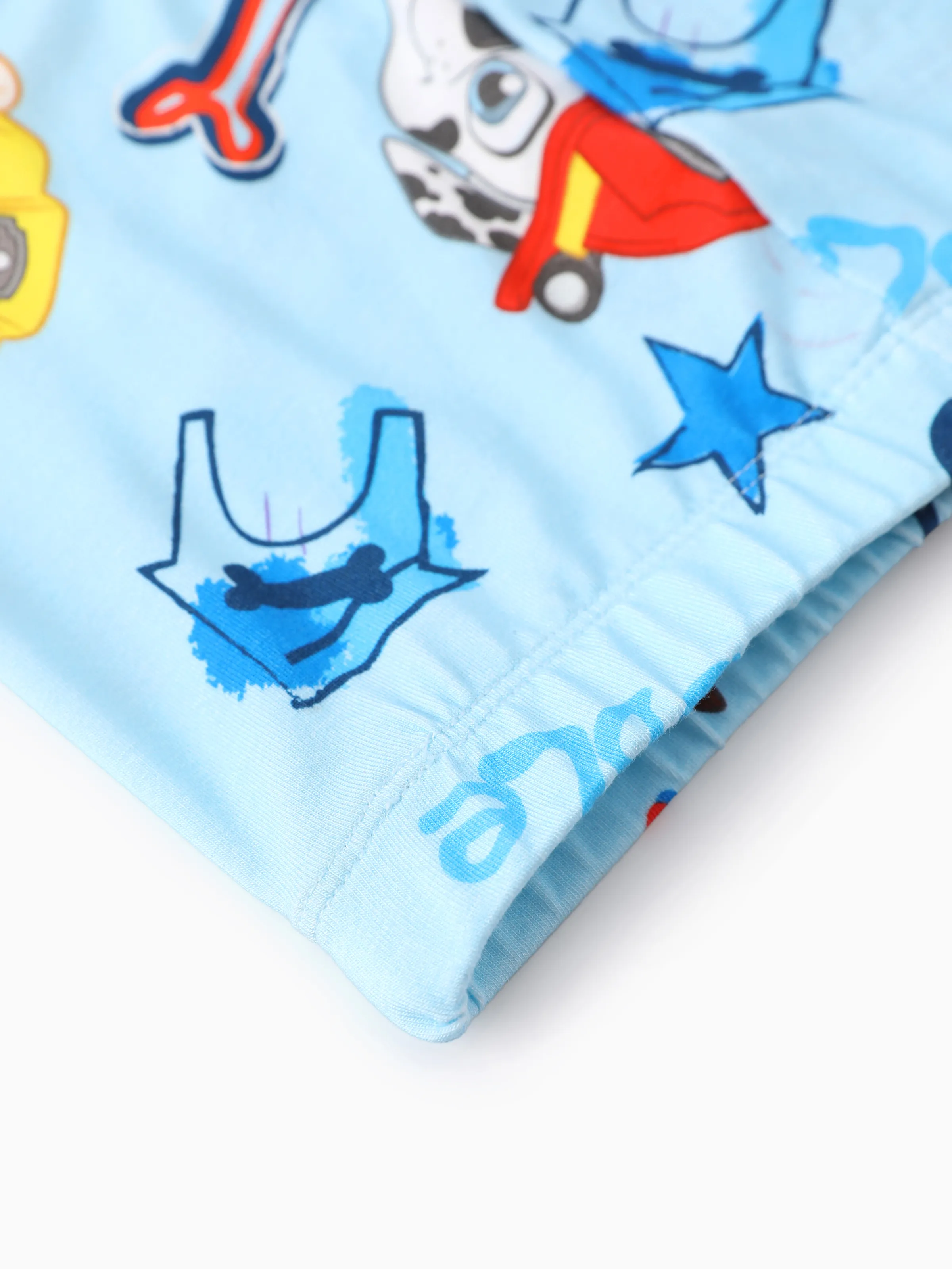 PAW Patrol Toddler Boy Rubble/Marshall 3-Piece Bamboo Pajama Set 2-in-1 Look for 4 Seasons (Snug-Fitting) Blue - Image 10
