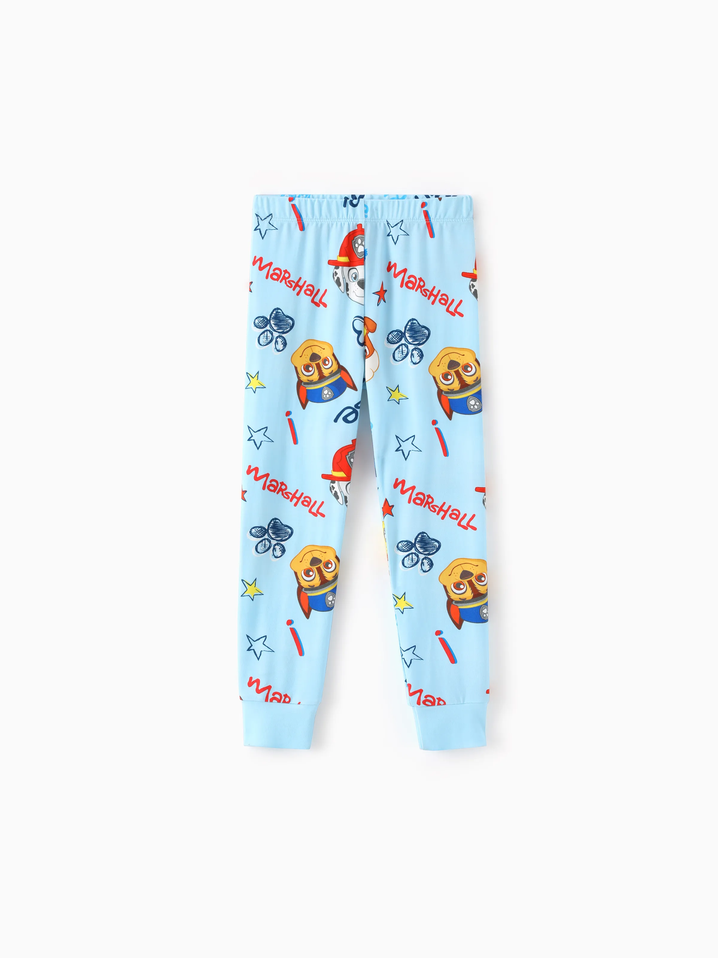 PAW Patrol Toddler Boy Rubble/Marshall 3-Piece Bamboo Pajama Set 2-in-1 Look for 4 Seasons (Snug-Fitting) Blue - Image 6