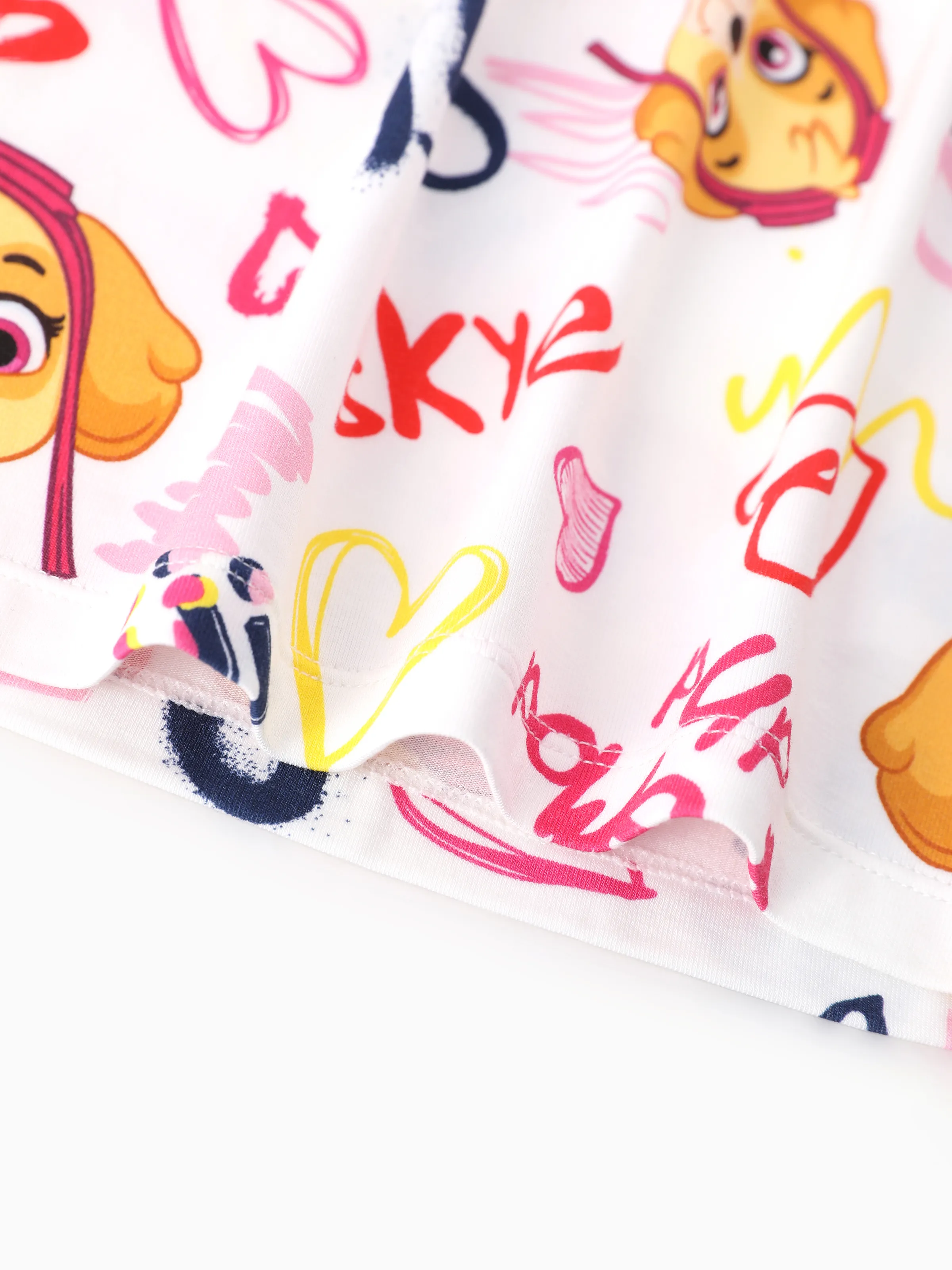 PAW Patrol Toddler Boy Skye 3-Piece Bamboo Pajama Set 2-in-1 Look for 4 Seasons (Snug-Fitting) Pink - Image 17