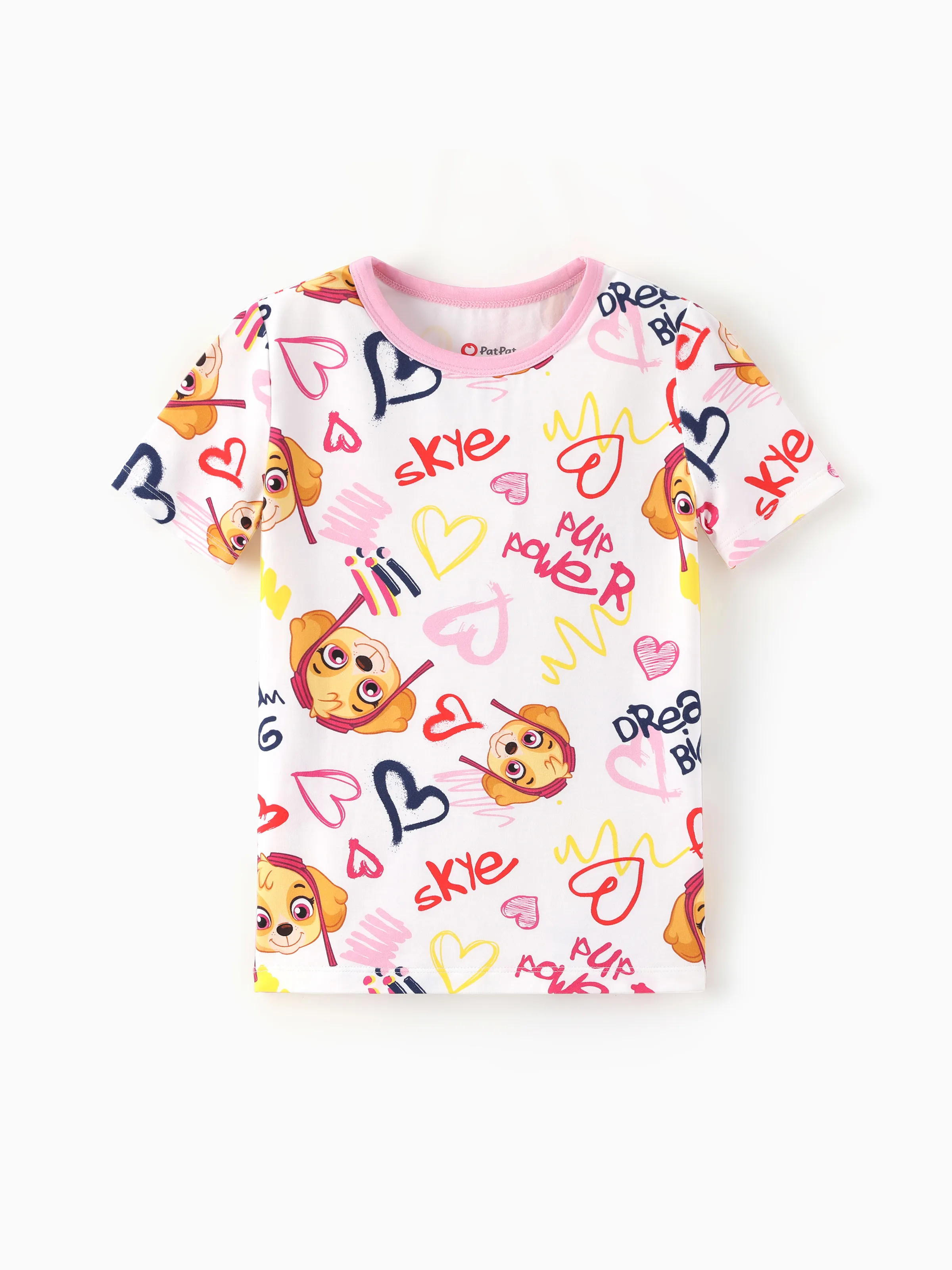 PAW Patrol Toddler Boy Skye 3-Piece Bamboo Pajama Set 2-in-1 Look for 4 Seasons (Snug-Fitting) Pink - Image 4