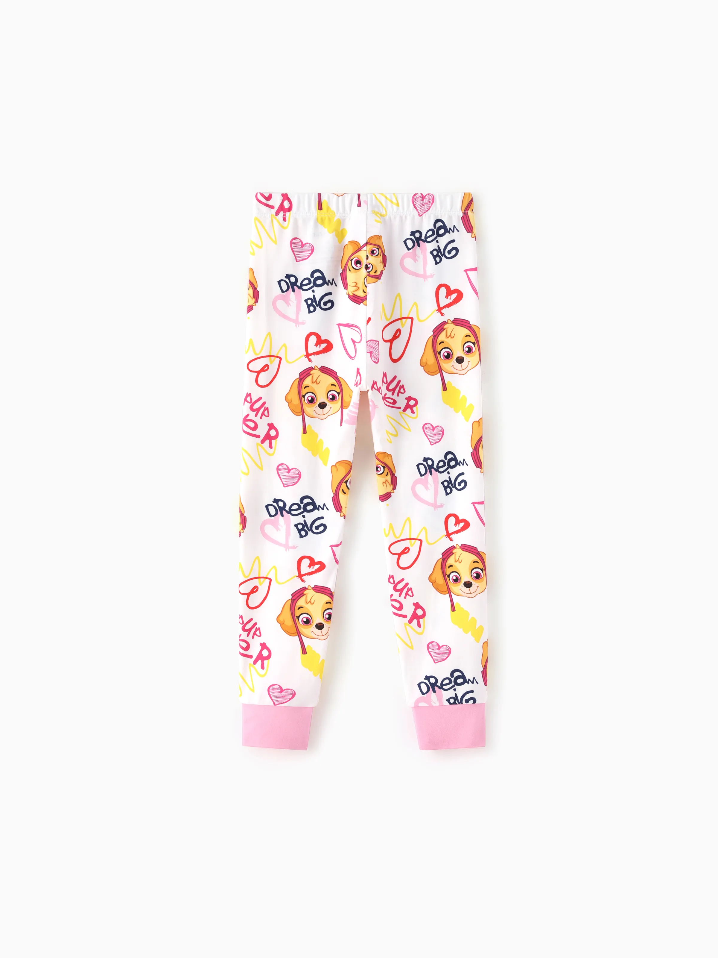 PAW Patrol Toddler Boy Skye 3-Piece Bamboo Pajama Set 2-in-1 Look for 4 Seasons (Snug-Fitting) Pink - Image 7