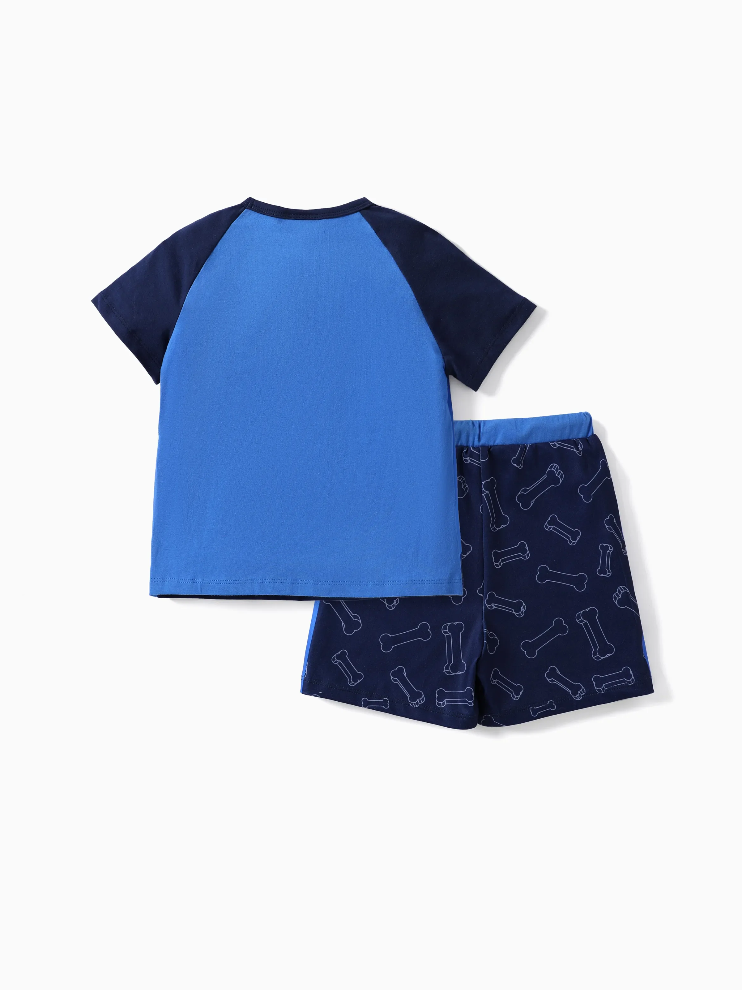 Paw Patrol Toddler Boy 2pcs Chase Character Print Cotton T-shirt with Shorts Sporty Set Blue - Image 3