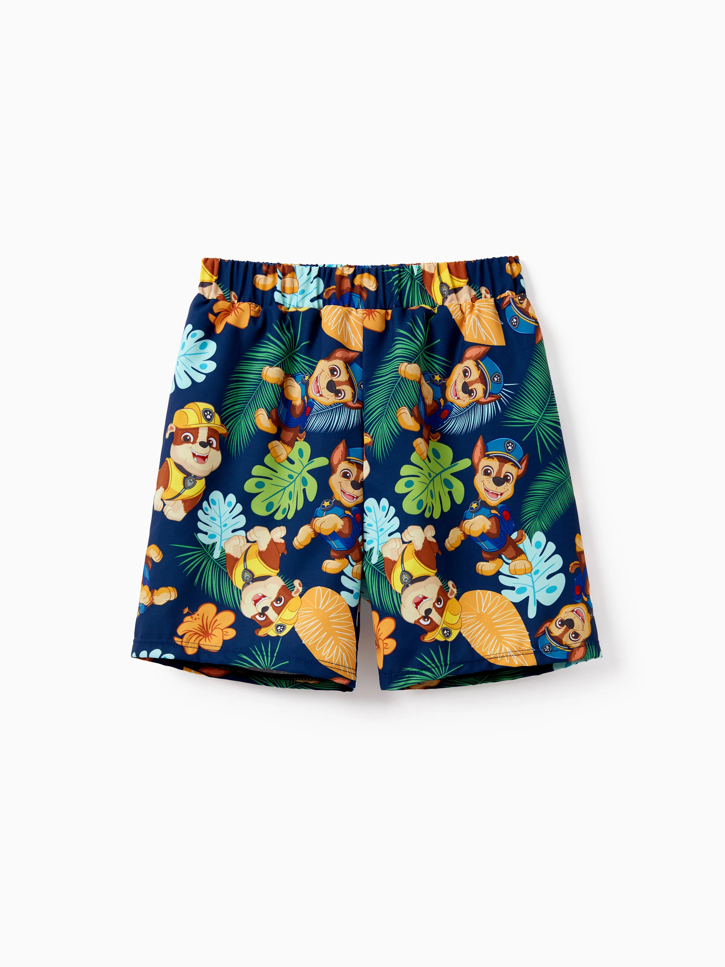 PAW Patrol Toddler Boys 2pcs Chase/Rubble UPF50+ Animal Pattern Tops and Trunks Swimsuit Deep Blue - Image 10