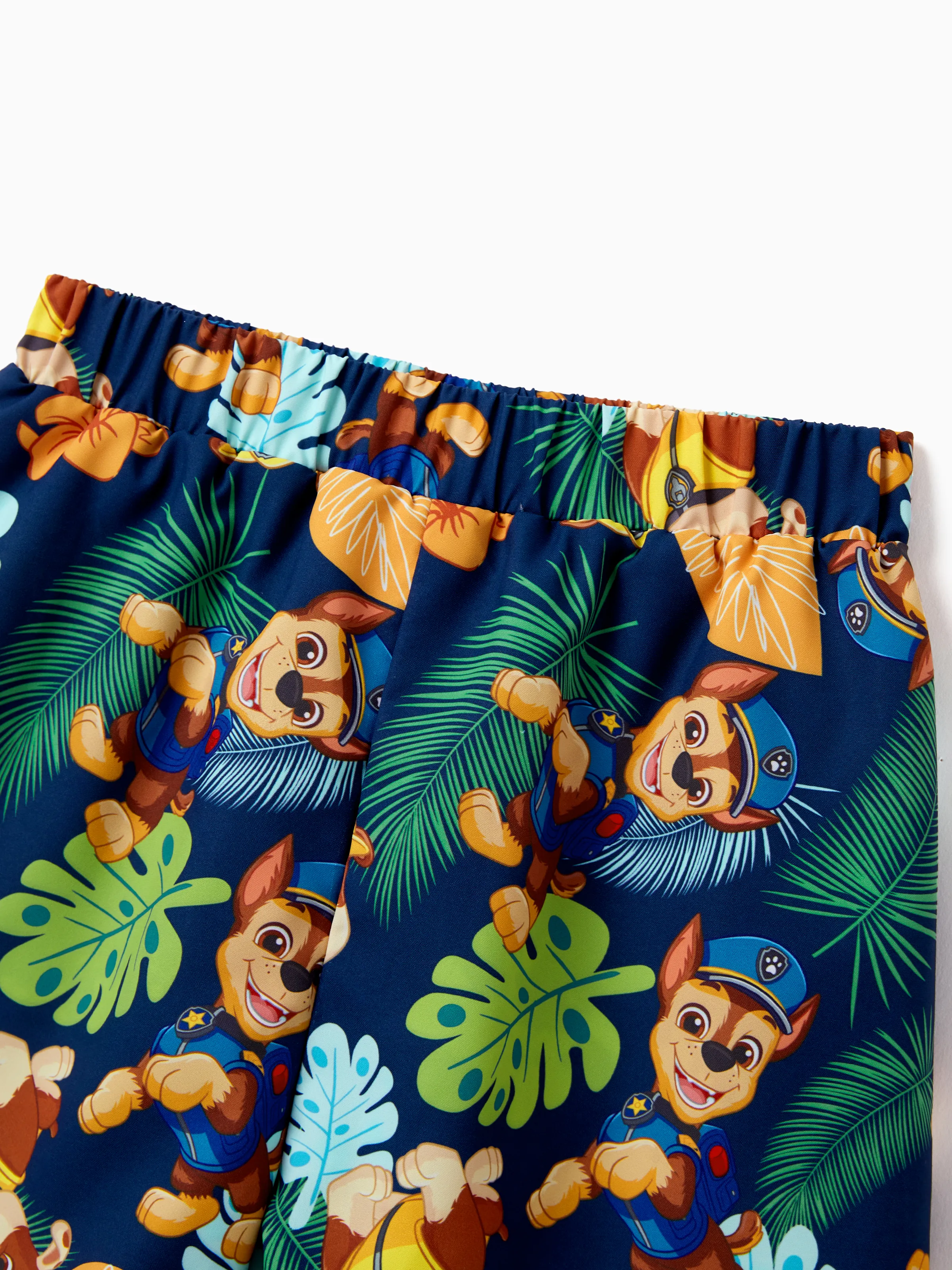 PAW Patrol Toddler Boys 2pcs Chase/Rubble UPF50+ Animal Pattern Tops and Trunks Swimsuit Deep Blue - Image 11