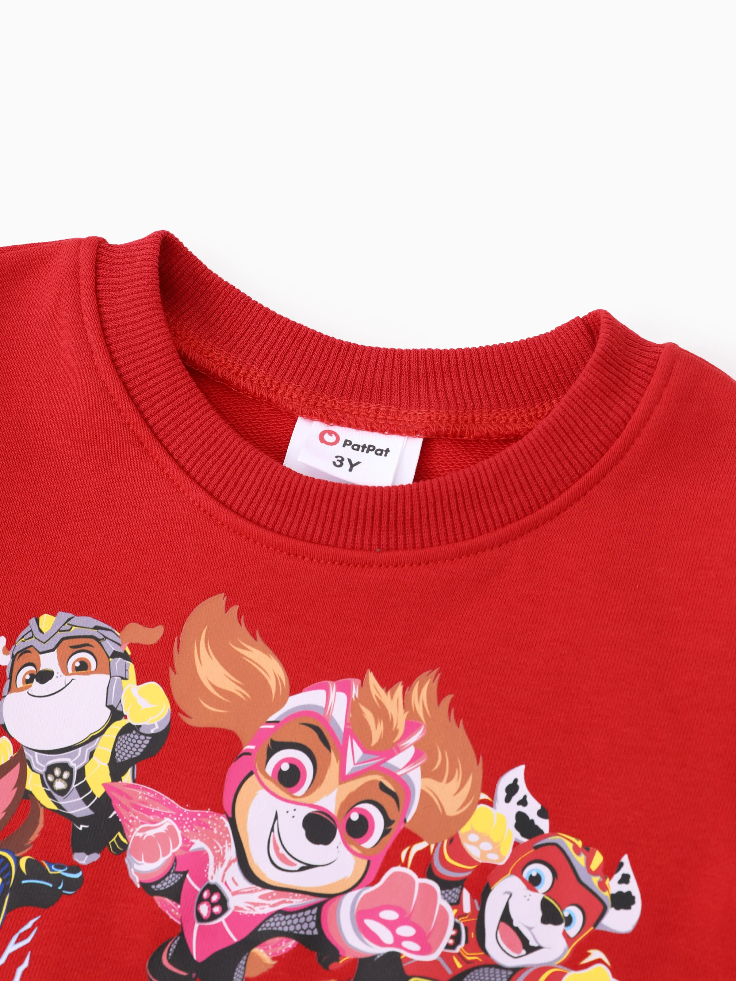 PAW Patrol Toddler Boy 2pcs Skye/Chase/Marshall/Rubble Glow in the Dark Sweatshirt and Pants Set Red - Image 4