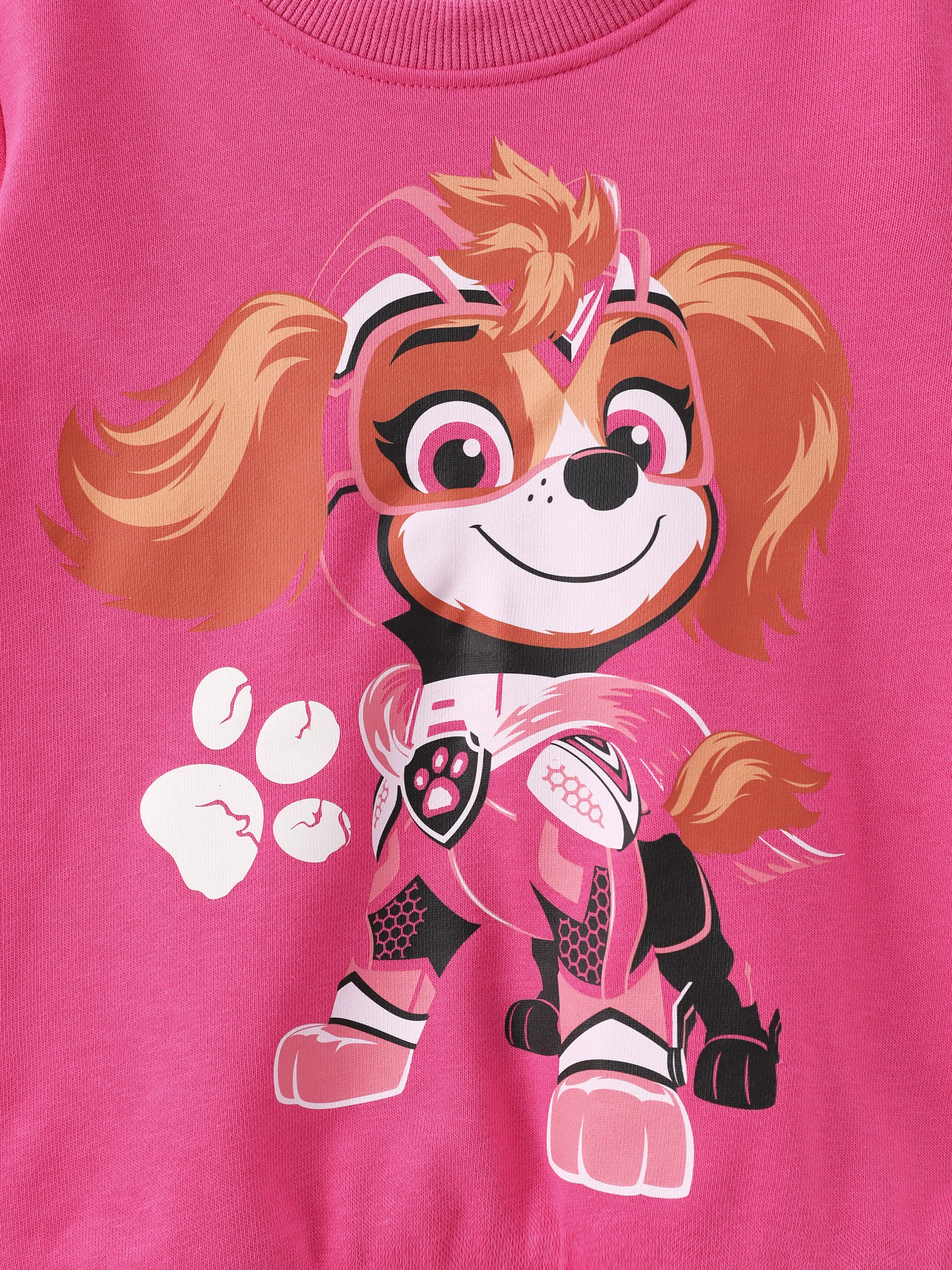 PAW Patrol Toddler Girl 2pcs Skye Glow in the Dark Sweatshirt and Pants Set Roseo - Image 8