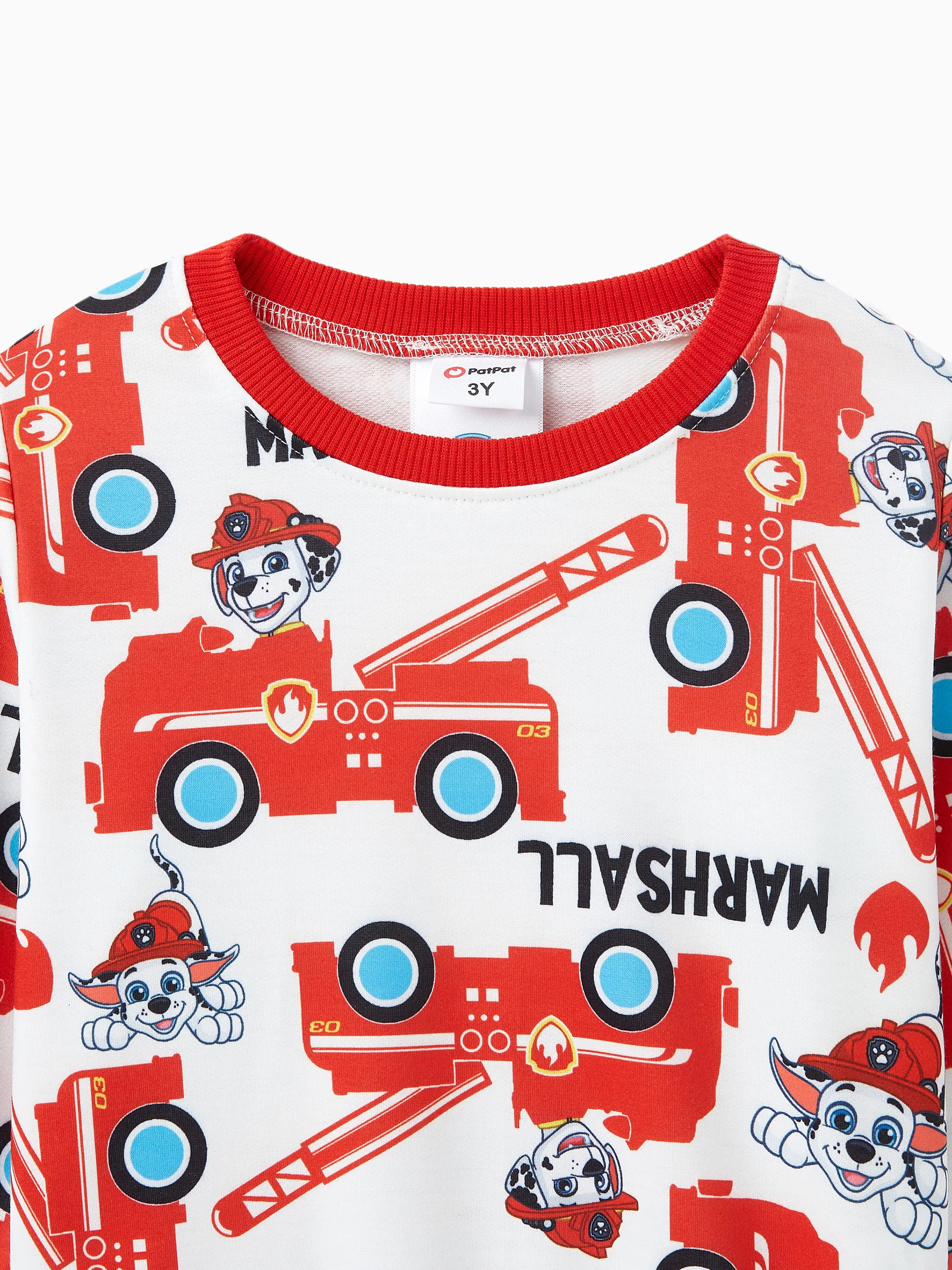Paw Patrol Toddler Boy Marshall Sweatshirt and Pants Set Red - Image 3