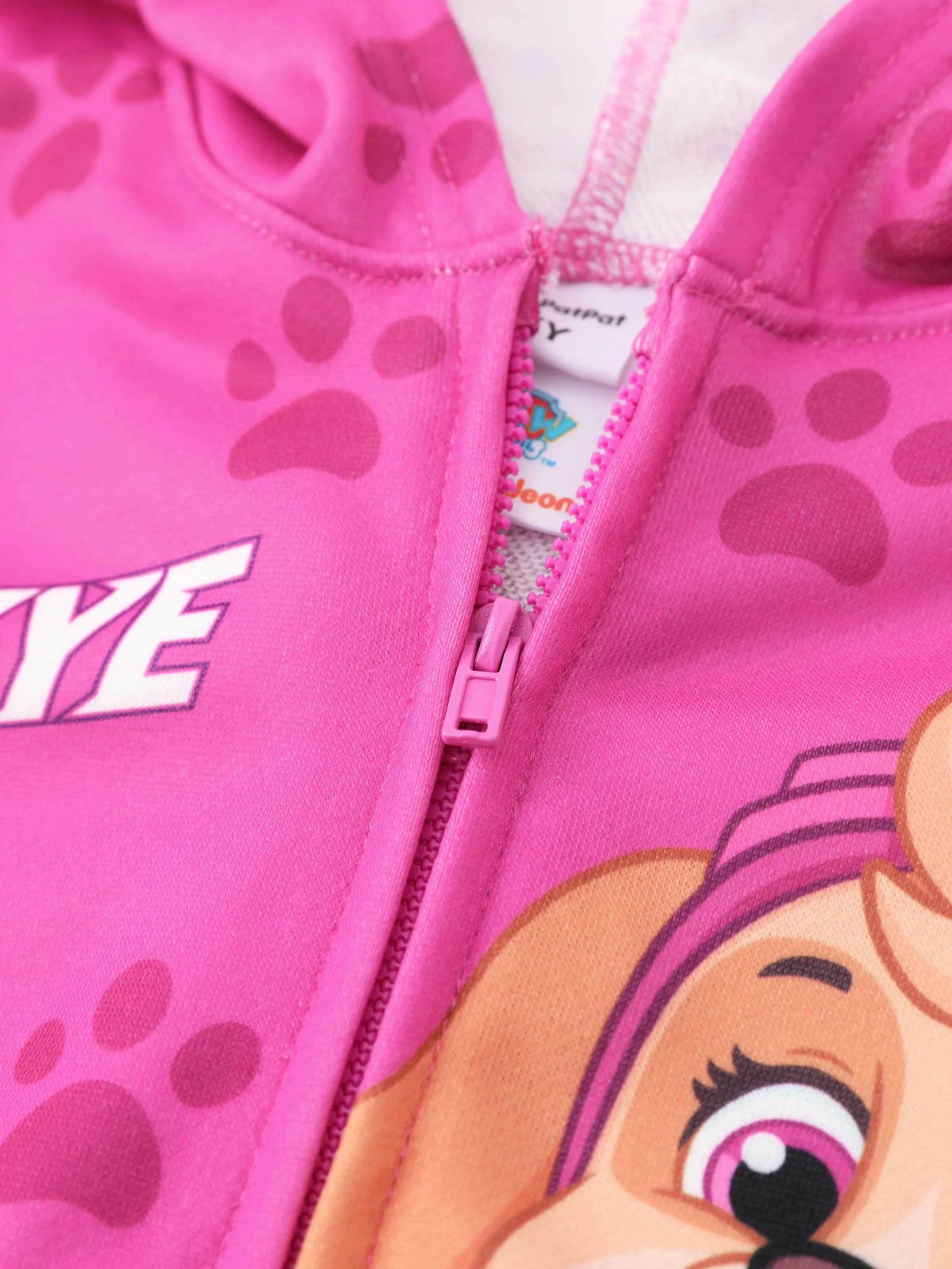 PAW Patrol Toddler Girl 1pc Skye Paw Pattern Hooded Jacket Roseo - Image 3
