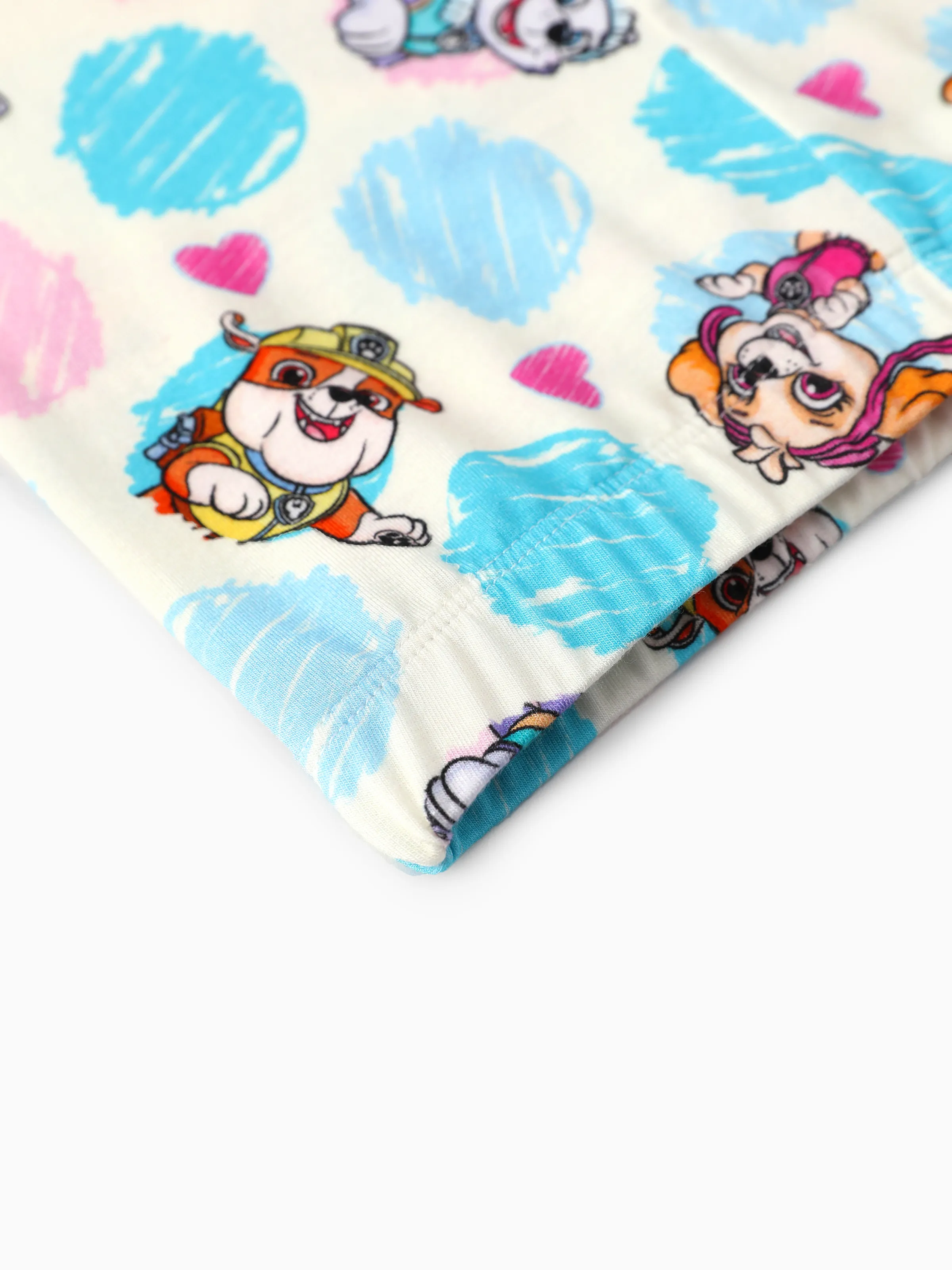 PAW Patrol Bamboo Toddler Girl 2pcs Peplum Top and Biker Shorts Set Multi-color - Image 5