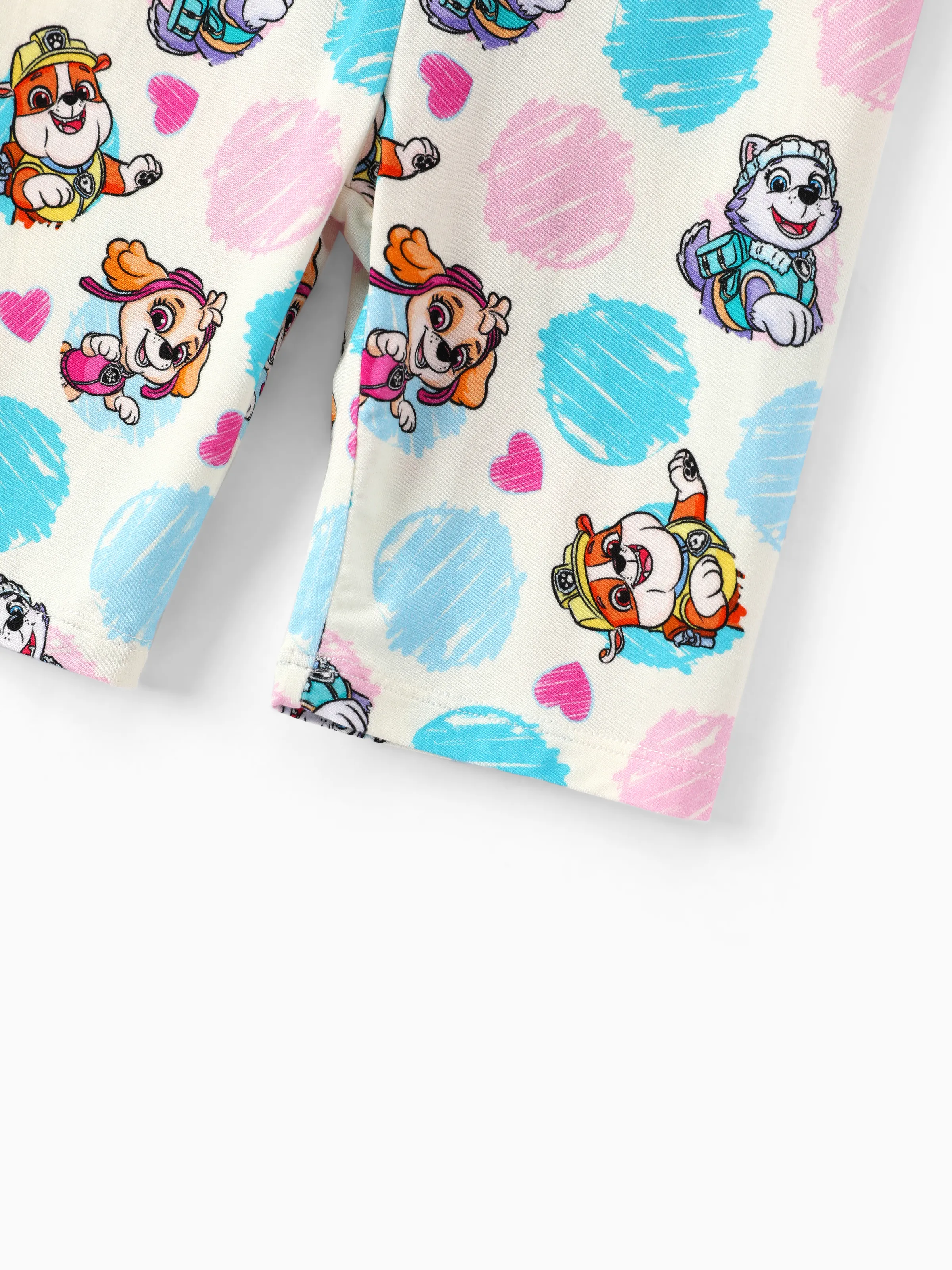 PAW Patrol Bamboo Toddler Girl 2pcs Peplum Top and Biker Shorts Set Multi-color - Image 6