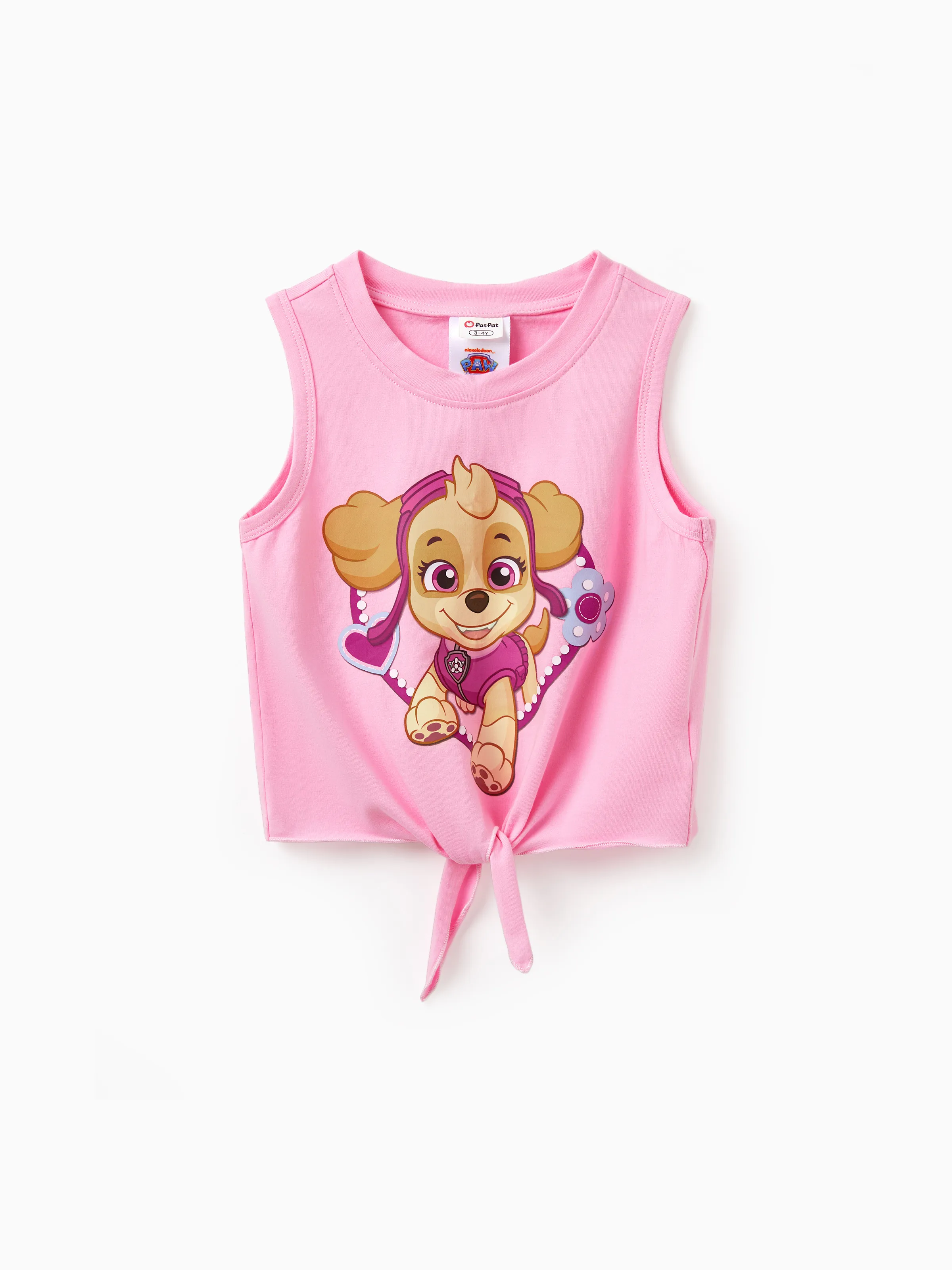 PAW Patrol Toddler Girl 2pcs Skye Cotton Top and Shorts Set  Pink - Image 4