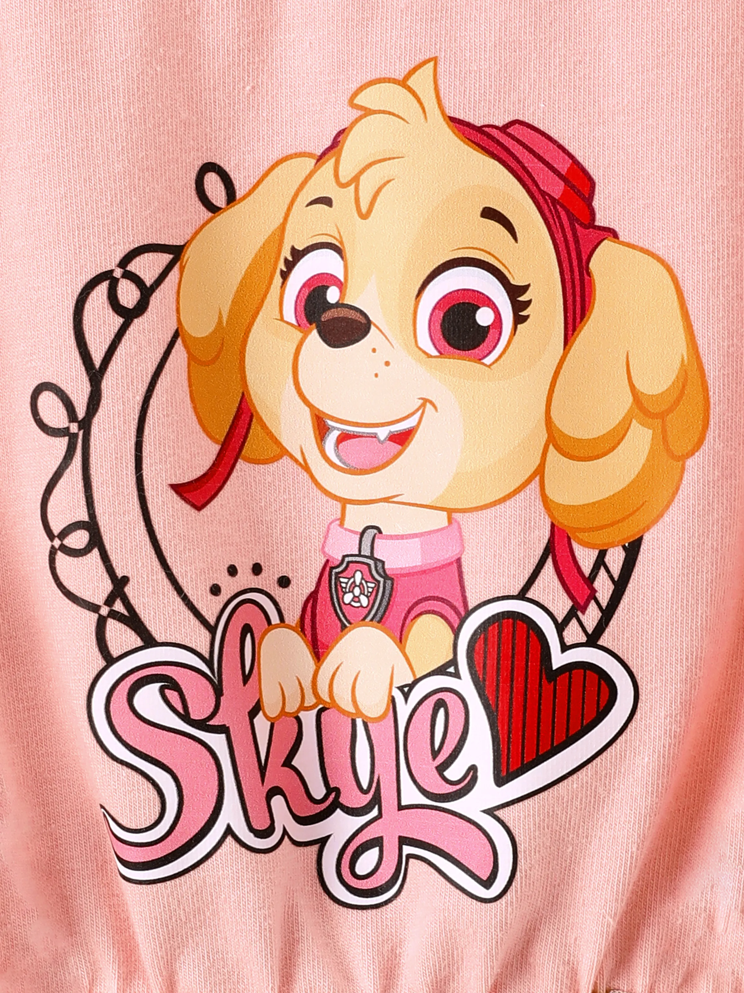 PAW Patrol Toddler Girl Skye Ruffled Polka dots Layered Mesh SpliceDress Pink - Image 2