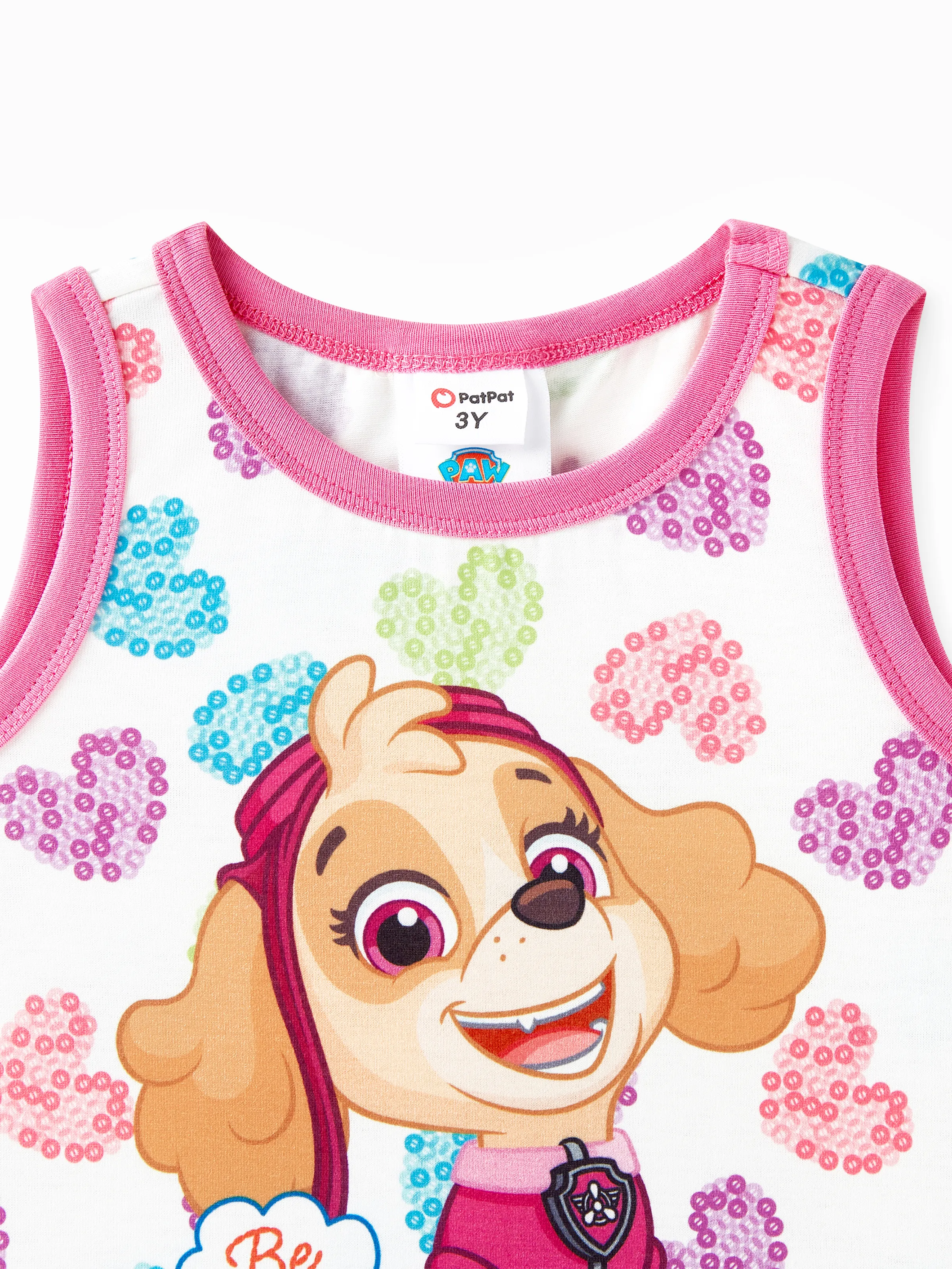 PAW Patrol Toddler Girl Skye Heart Print Naia/Cotton Sleeveless Dress Multi-color - Image 5