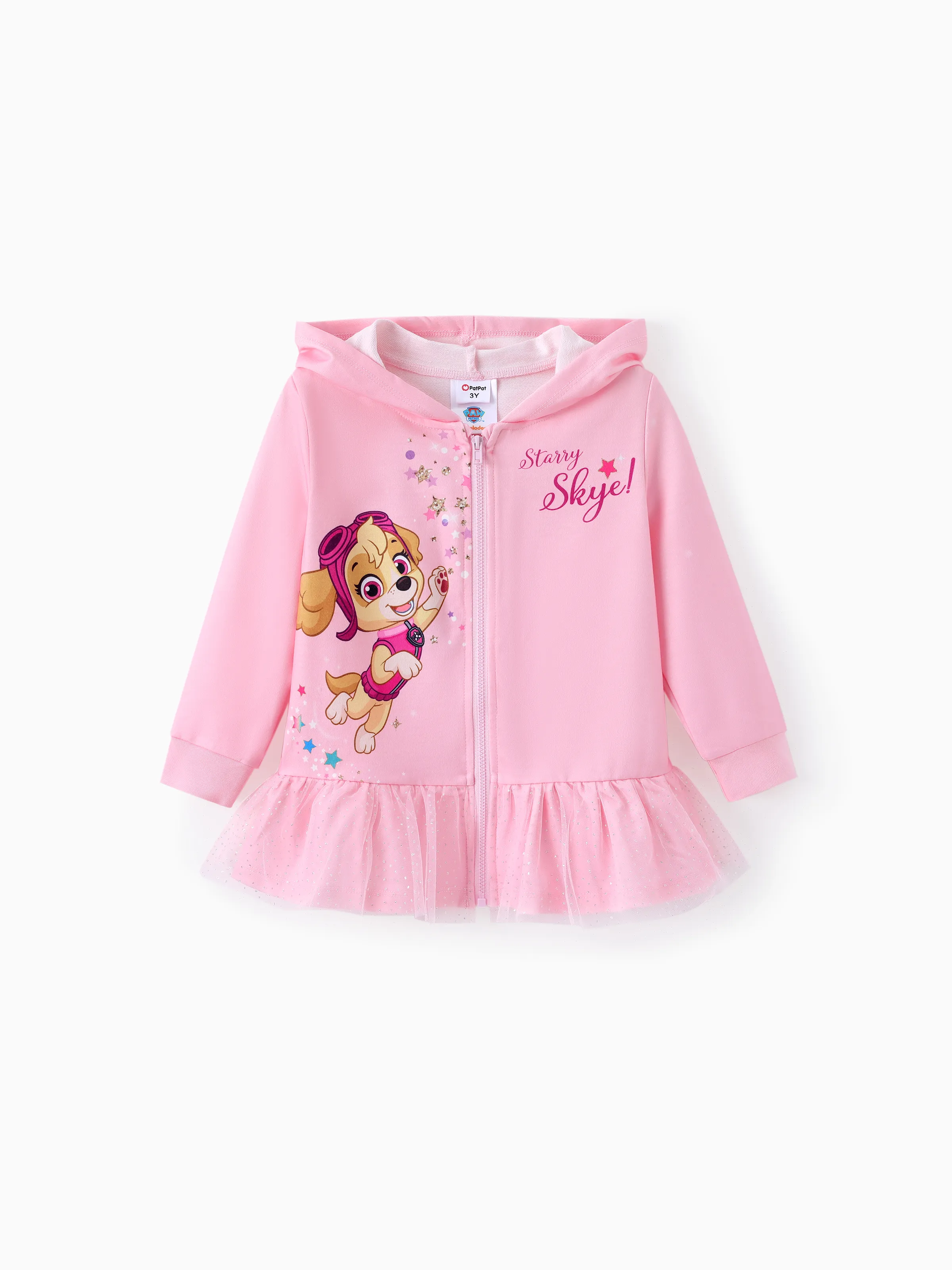 PAW Patrol Toddler Girl Skye Hooded Jacket Pink - Image 9
