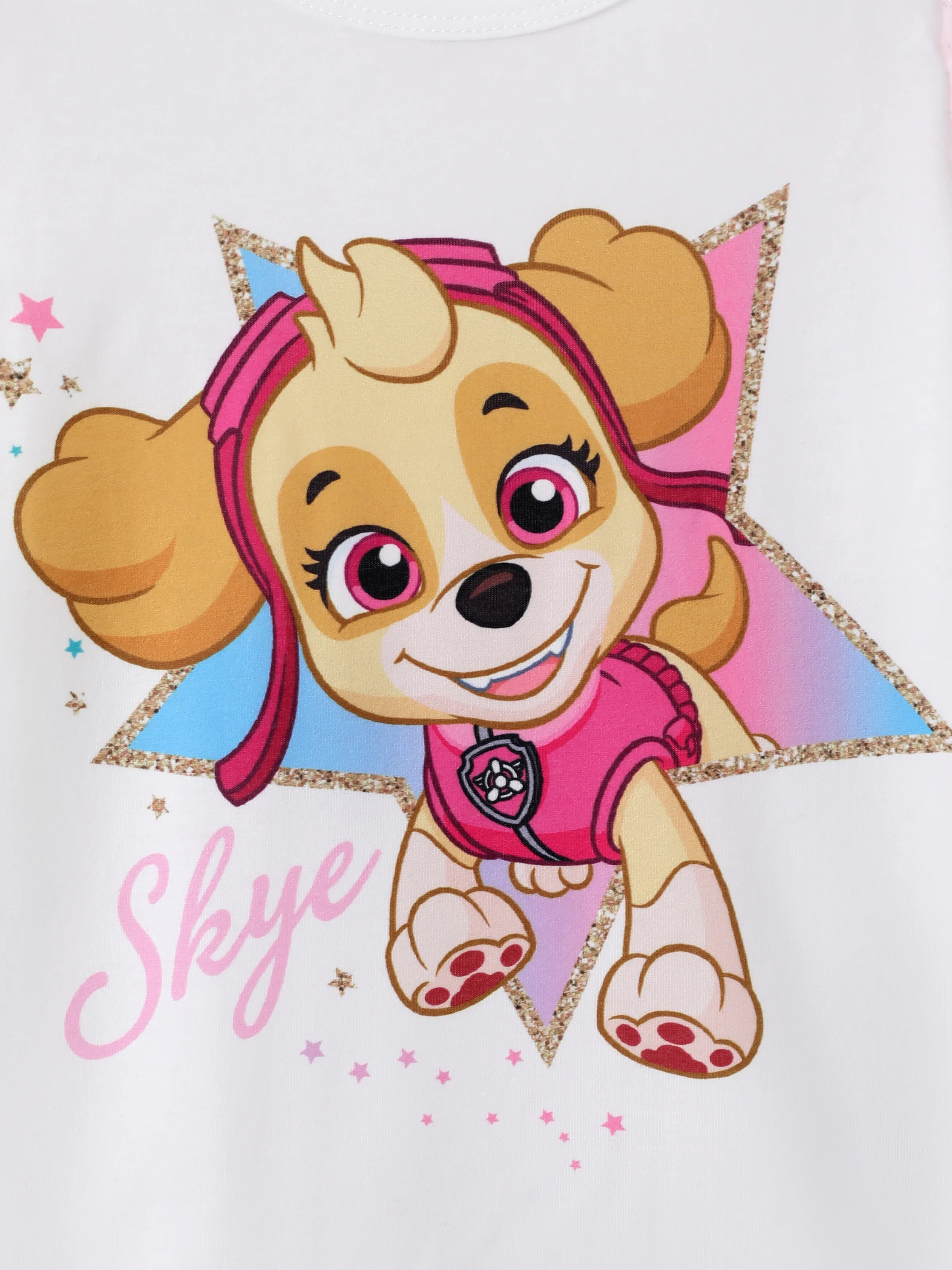 PAW Patrol Toddler Girl Skye Flutter-sleeve Sweatshirt White - Image 6