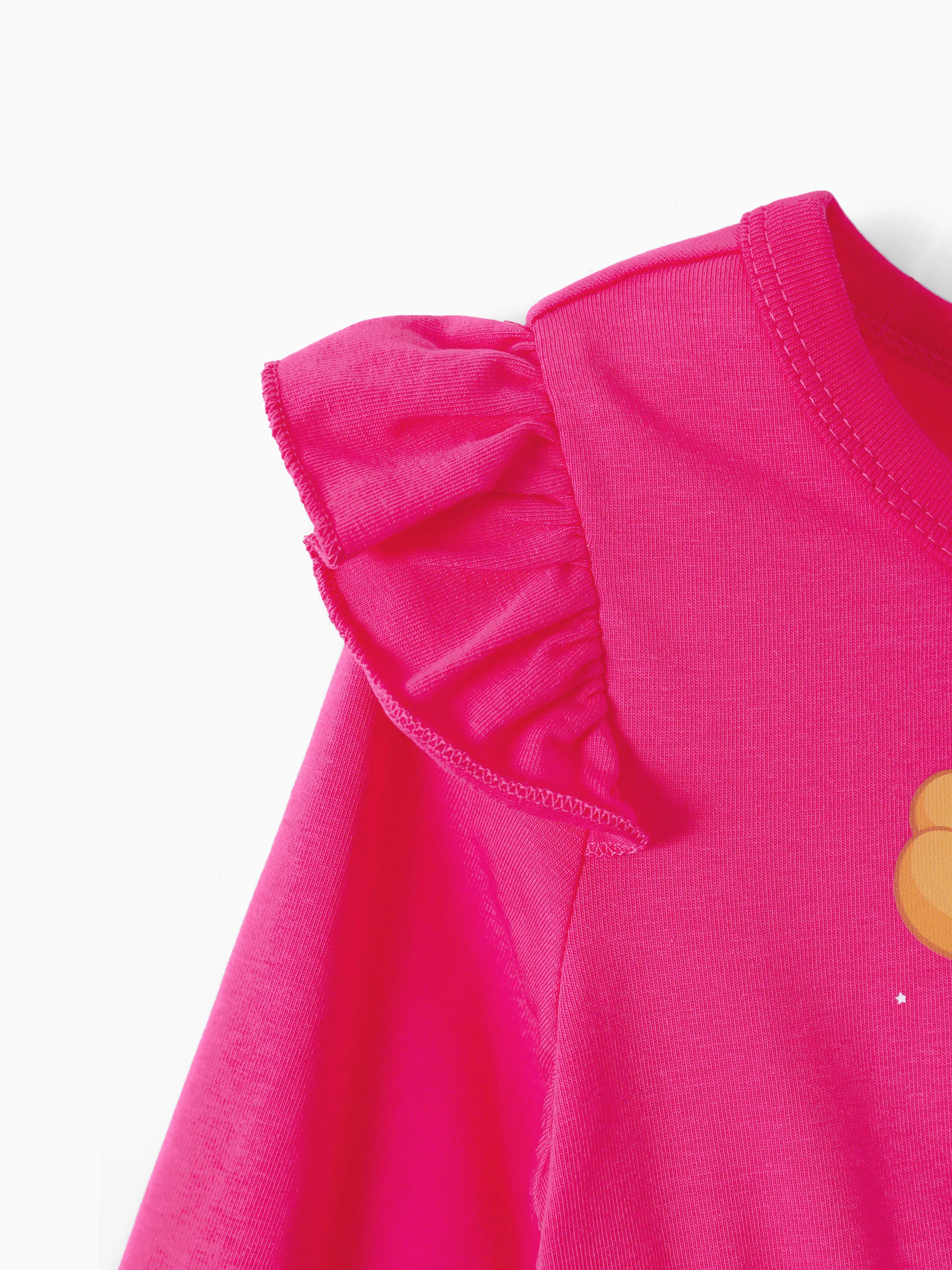 PAW Patrol Toddler Girl Skye Rainbow Flutter-sleeve Tulle Dress Roseo - Image 5